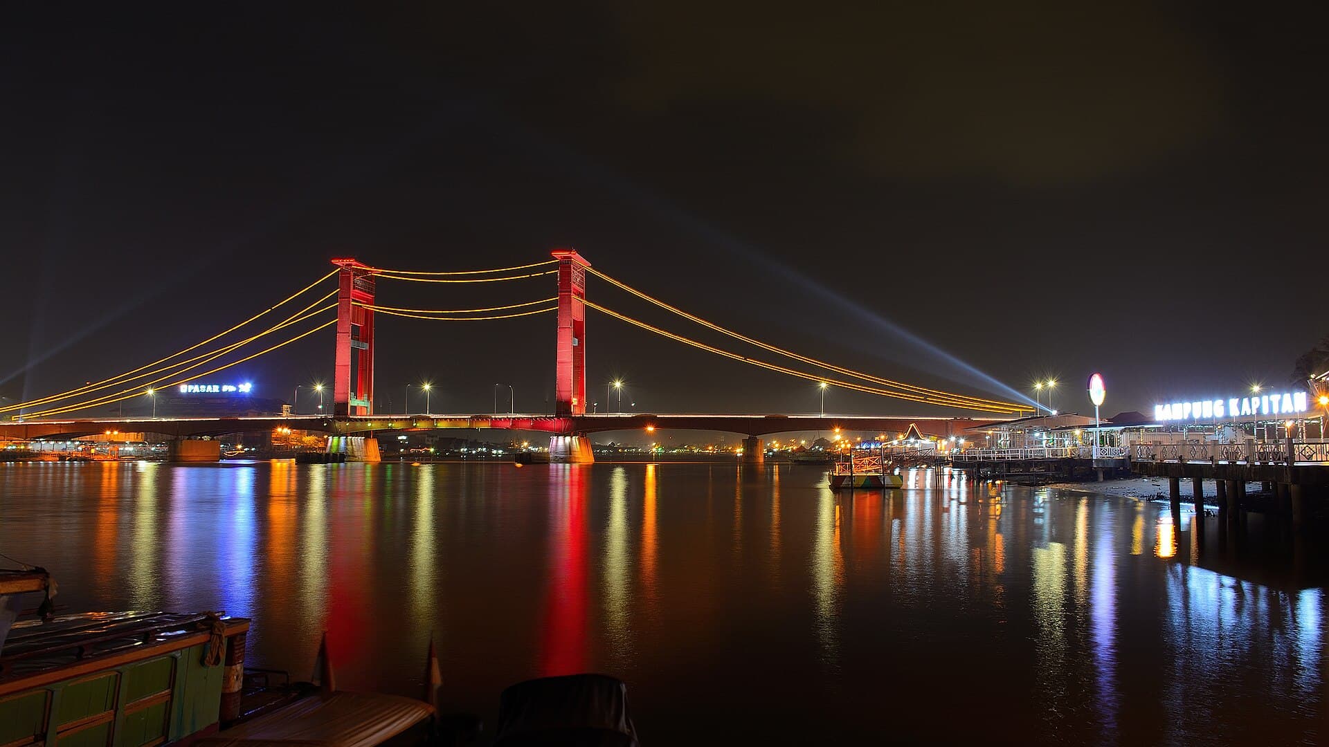 Ampera Bridge and the Musi River, Palembang