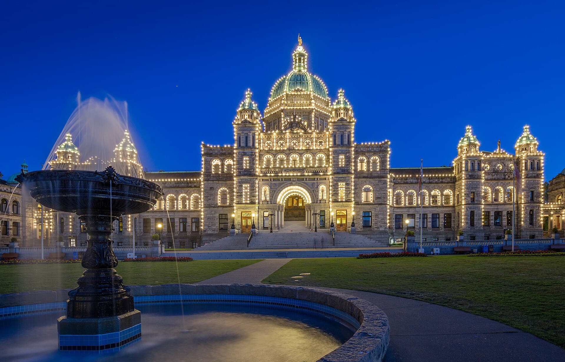 British Columbia Parliament Buildings and Inner Harbour