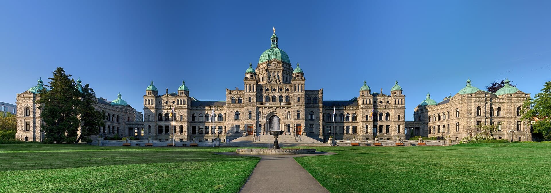 British Columbia Parliament Buildings and Inner Harbour
