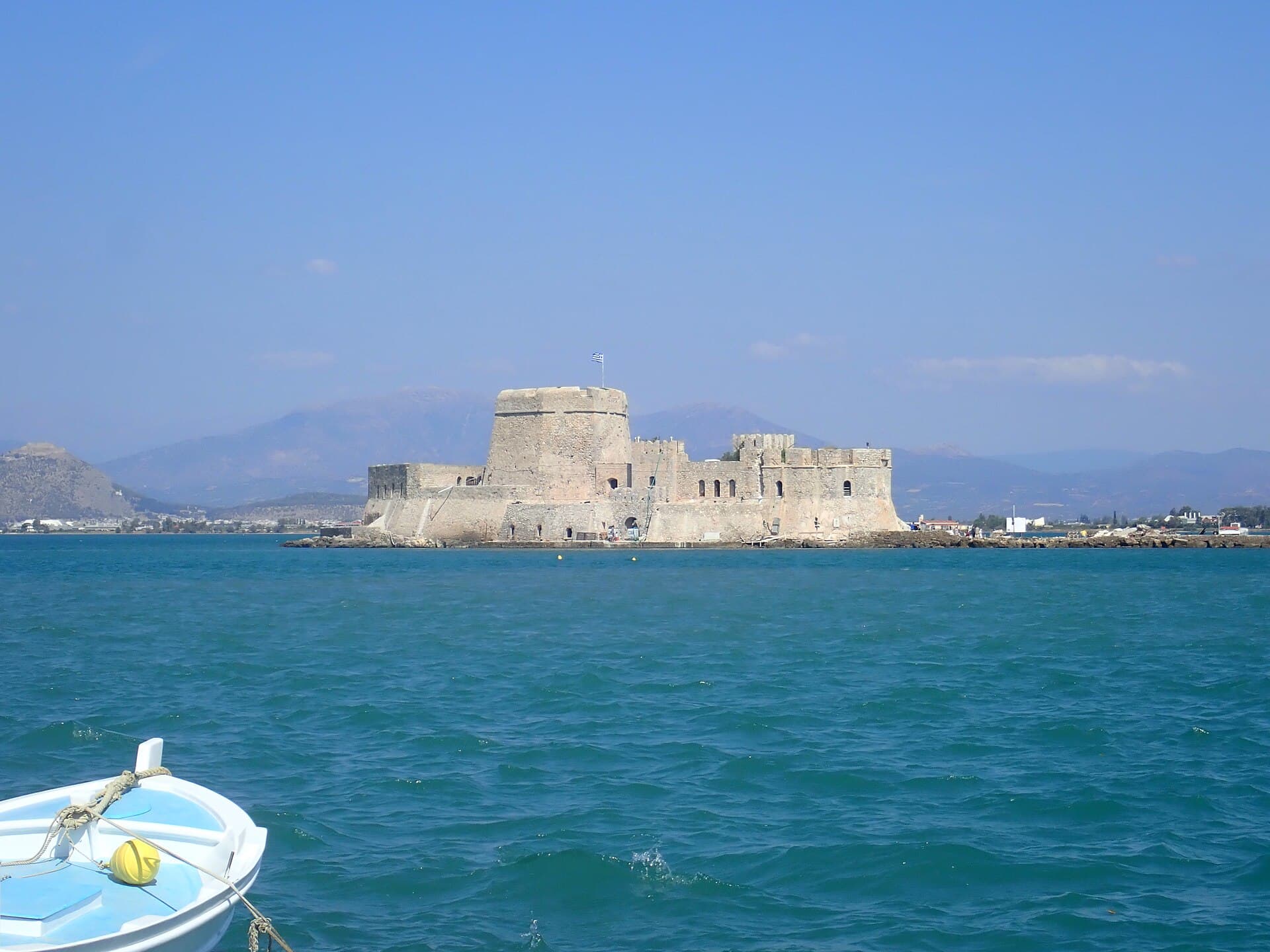 Bourtzi fortress in Nafplio harbour