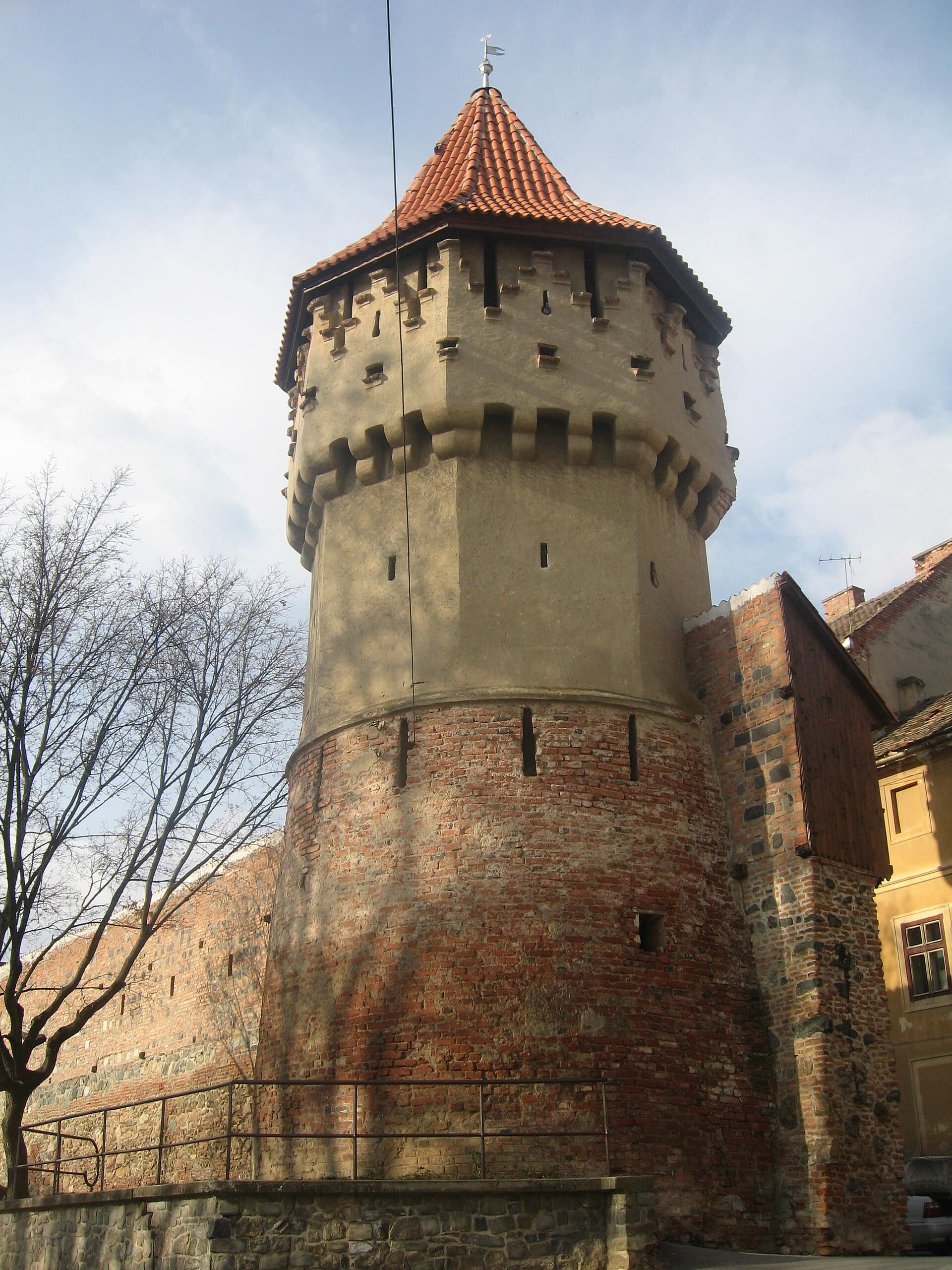 The Carpenters' Tower in Sibiu's walls on Strada Cetății