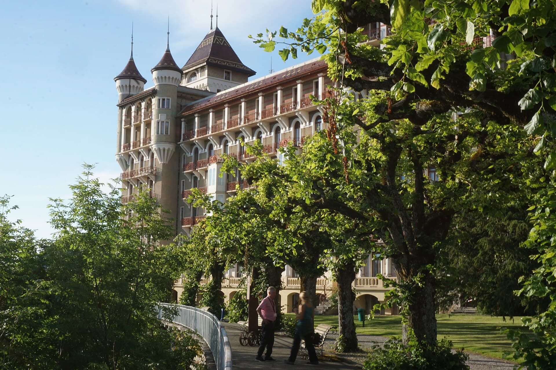 The Belle Époque façade of the Caux Palace