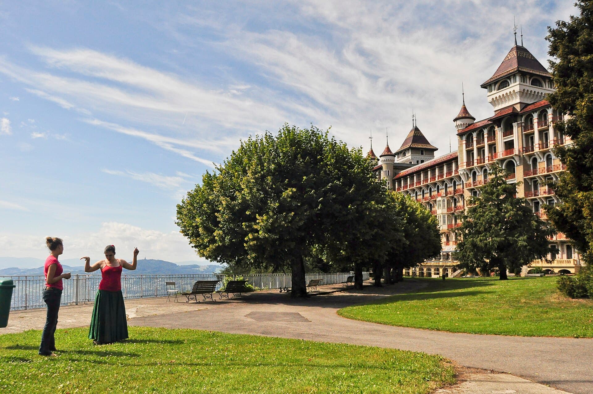 The palace on the Caux slope above Lake Geneva