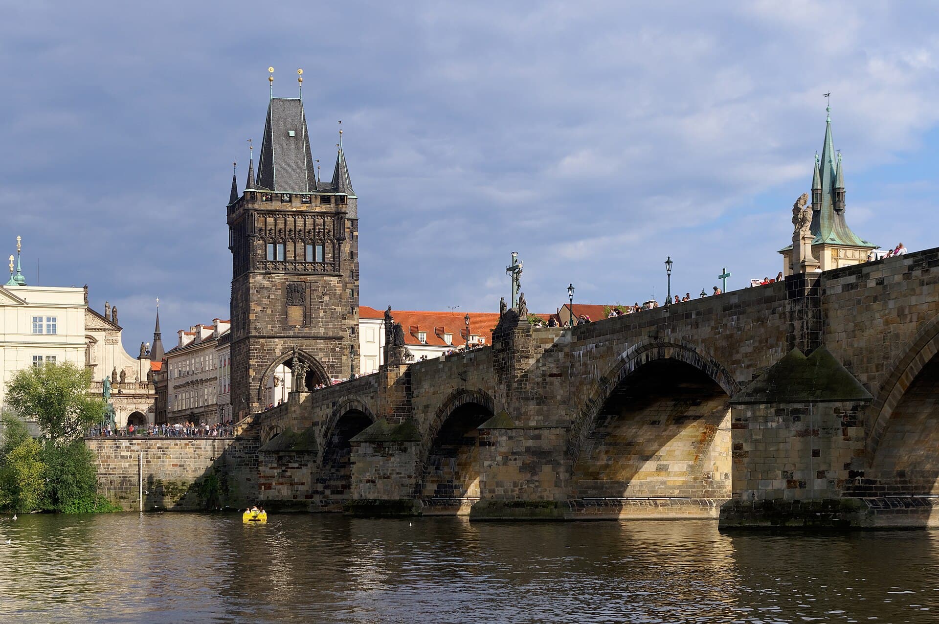 Charles Bridge and the Old Town Bridge Tower over the Vltava, Prague