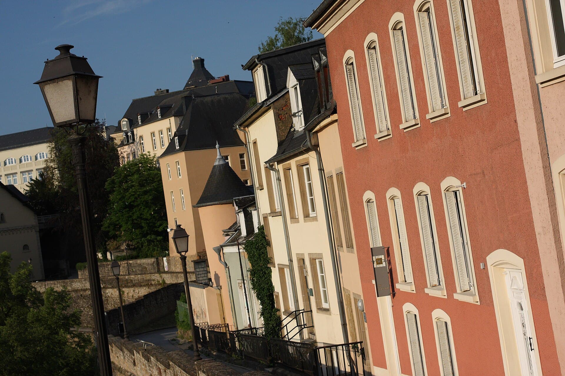 The walkway itself along the top of the old ramparts