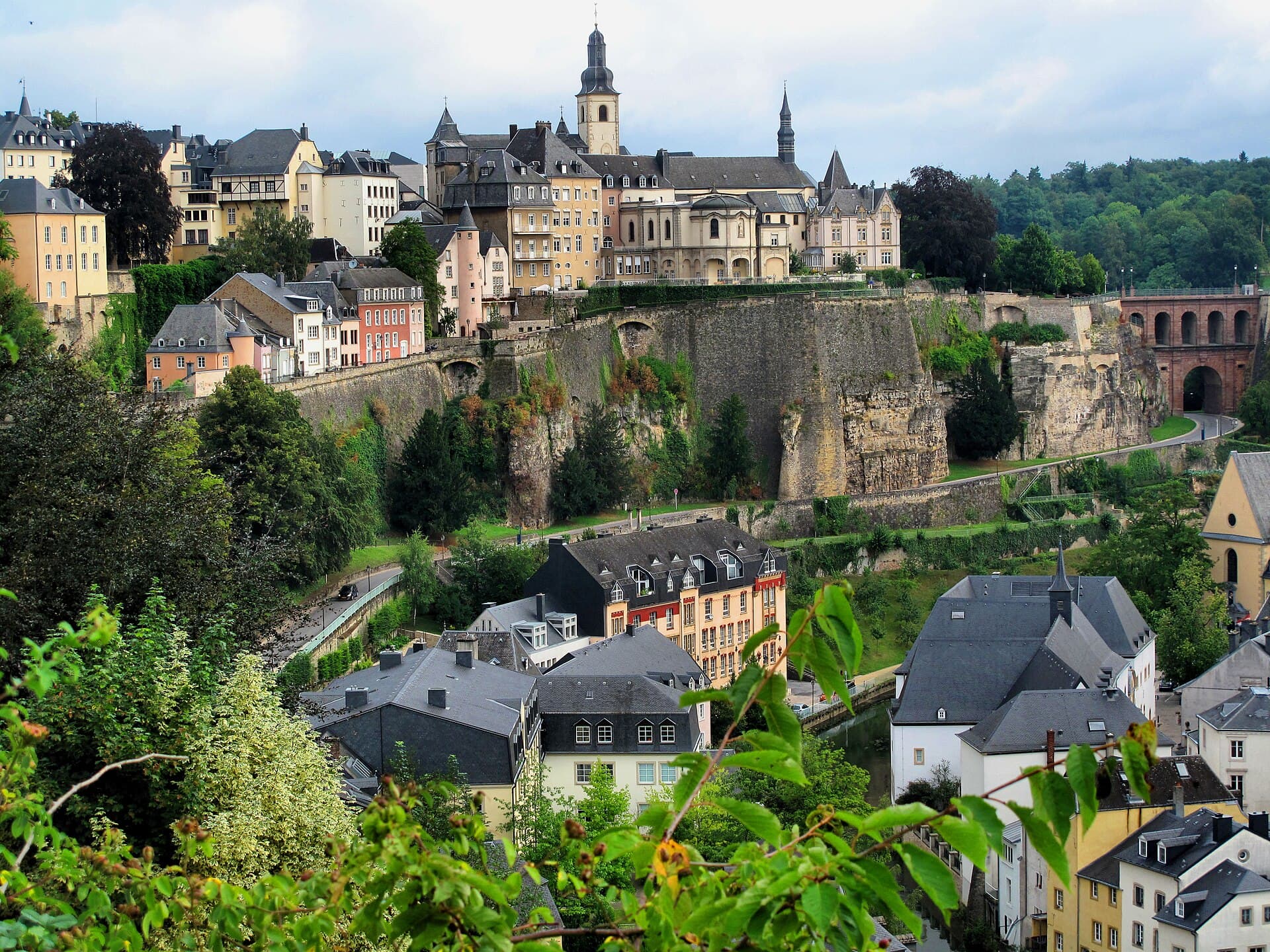 The Corniche view over the Grund and the Alzette valley