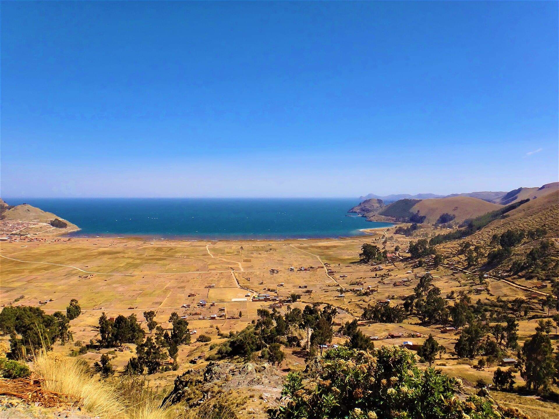 Copacabana bay on Lake Titicaca