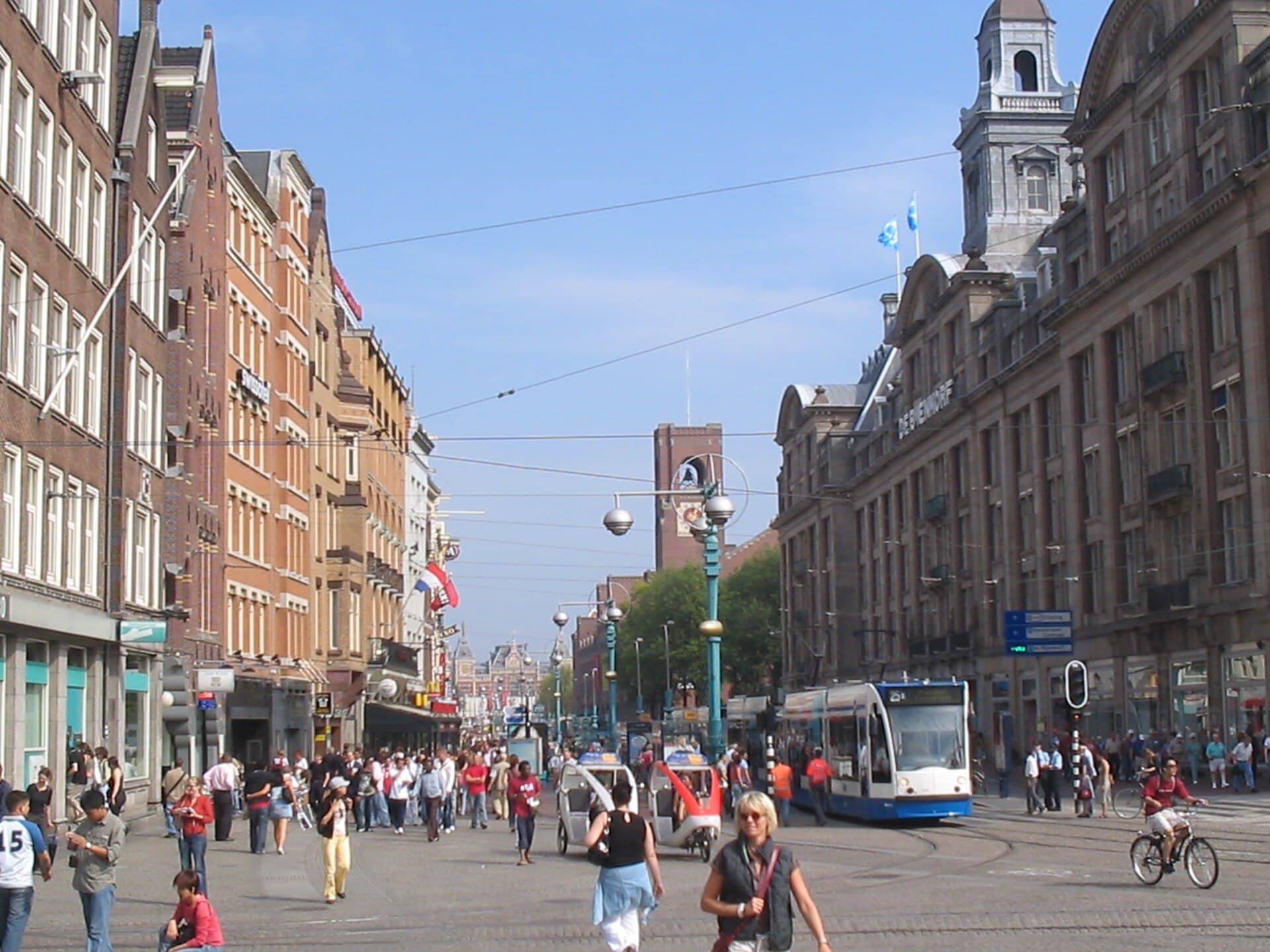 Damrak and its Dancing Houses, Amsterdam