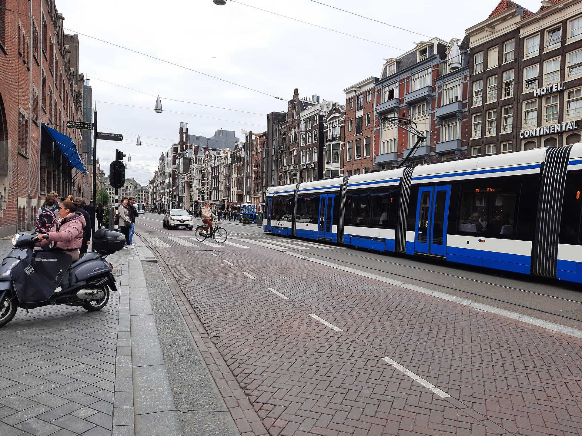 Damrak and its Dancing Houses, Amsterdam