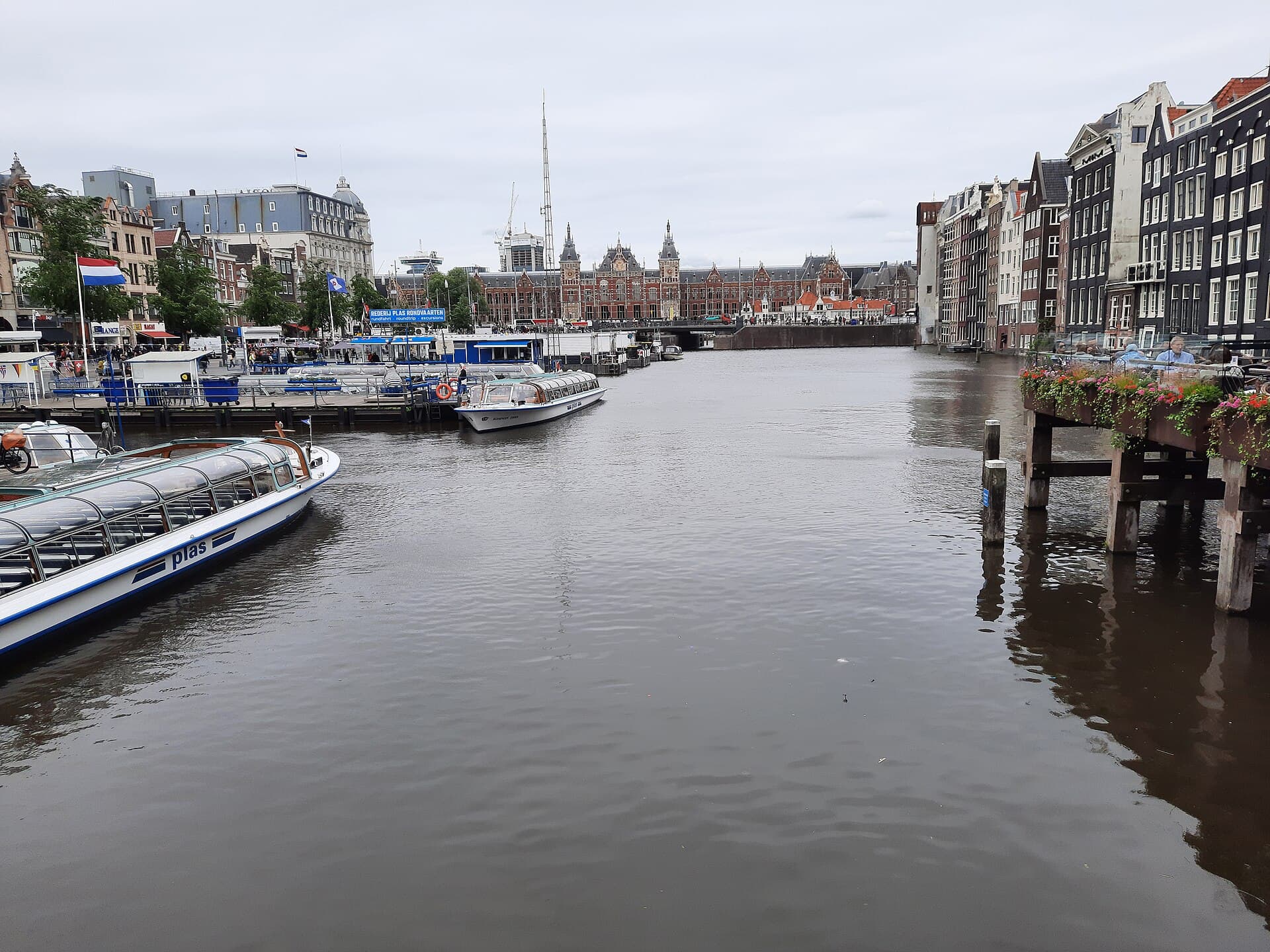 Damrak and its Dancing Houses, Amsterdam