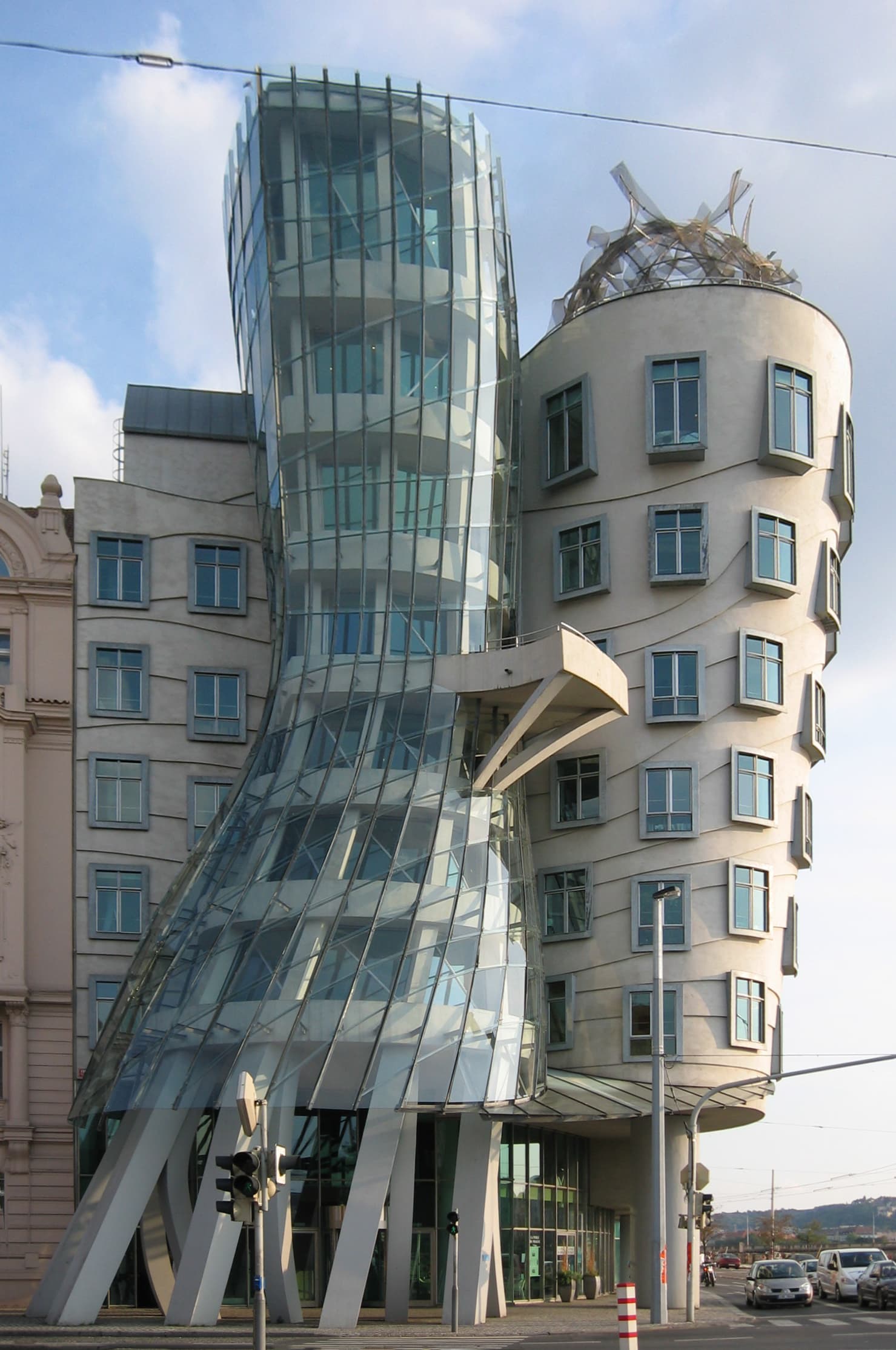 Frank Gehry's Dancing House on the Vltava embankment, Prague
