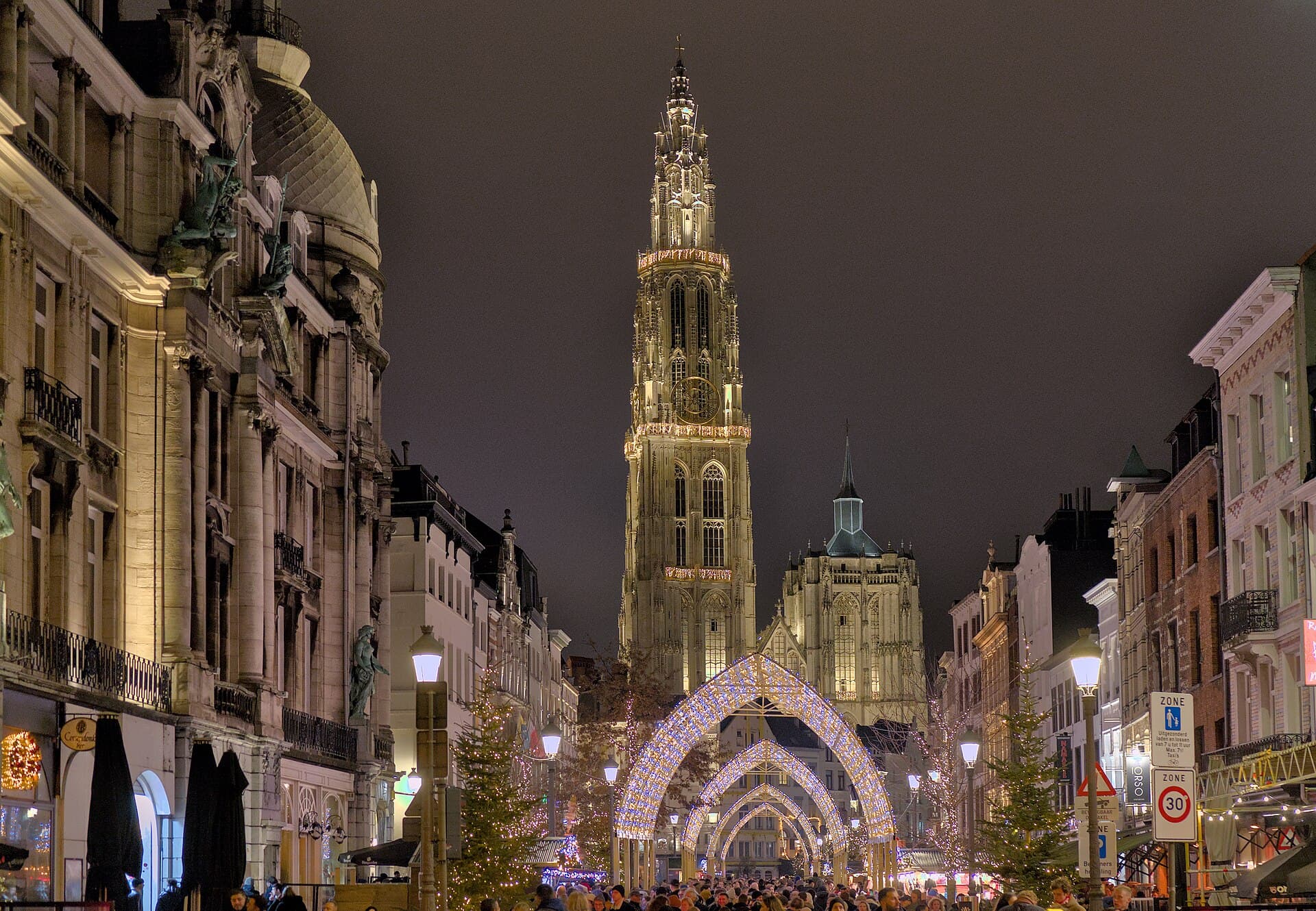 Suikerrui near the entrance to the De Ruien tours, Antwerp
