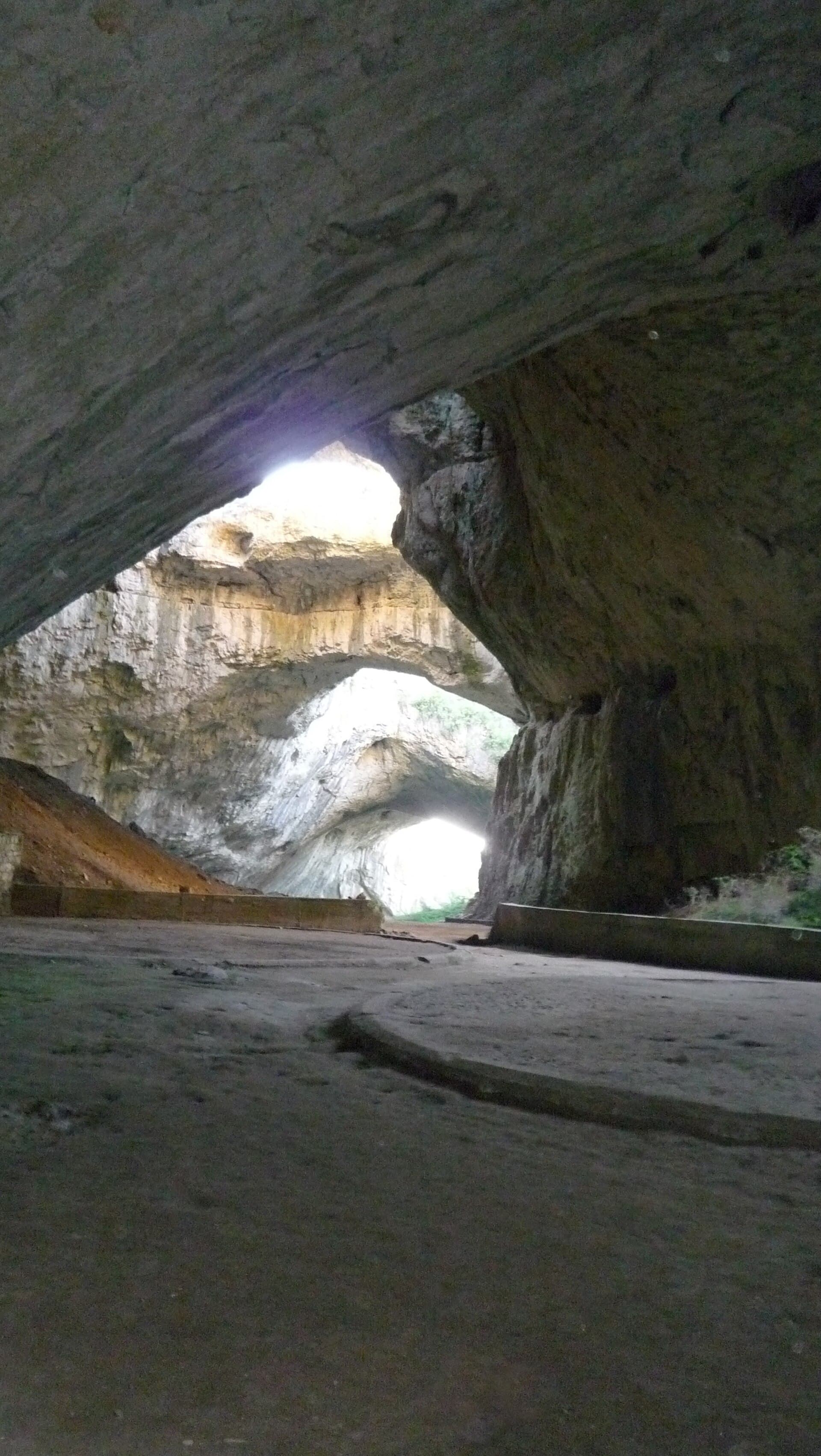 The columns of light falling from the roof openings