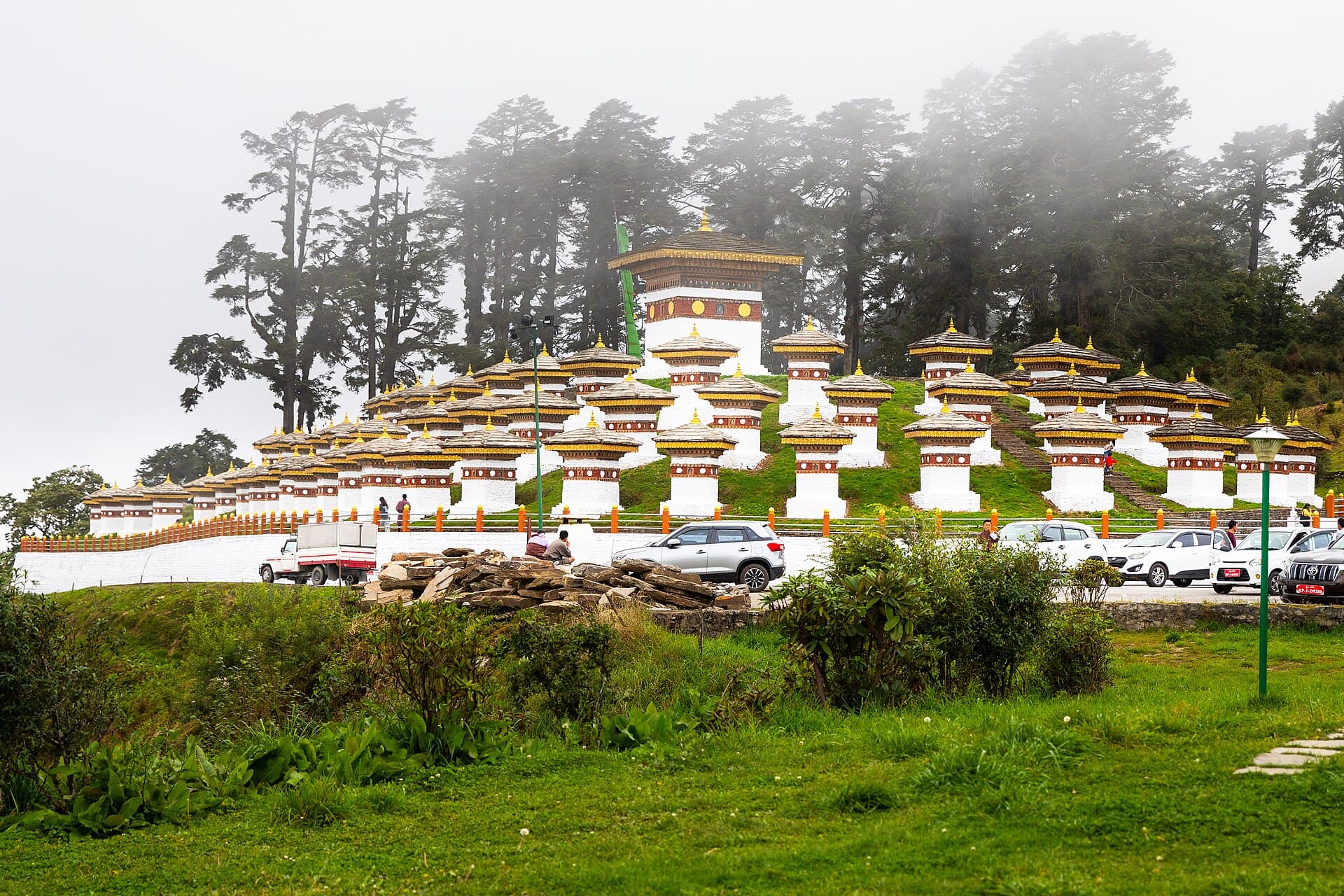 Dochula pass and its 108 chortens