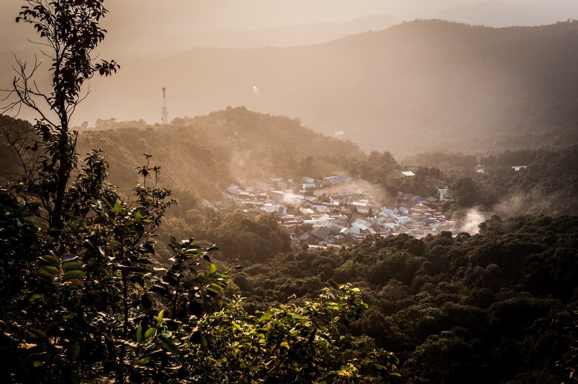 Hmong village at Doi Pui