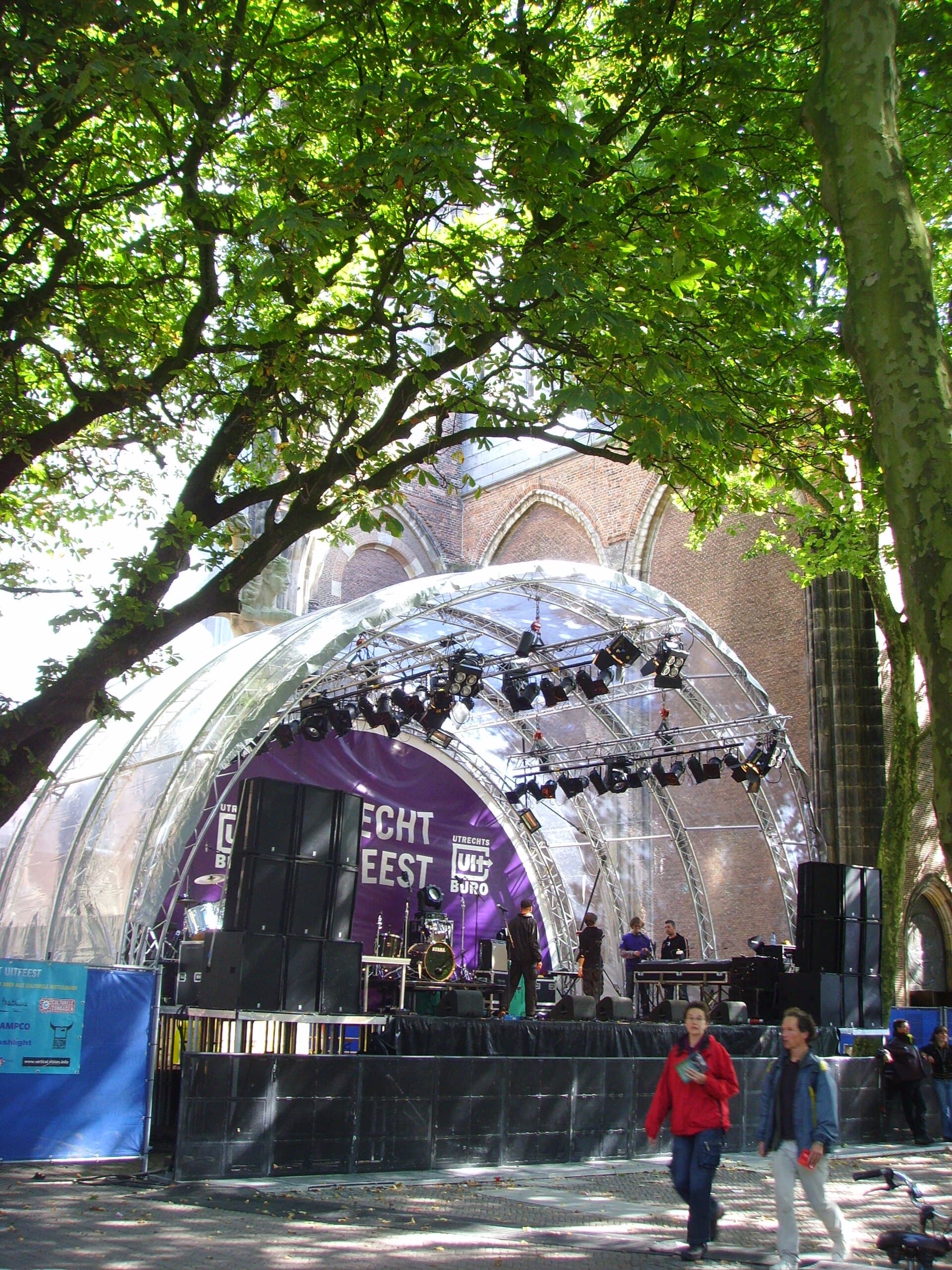 Domplein and the Dom Tower above DOMunder, Utrecht