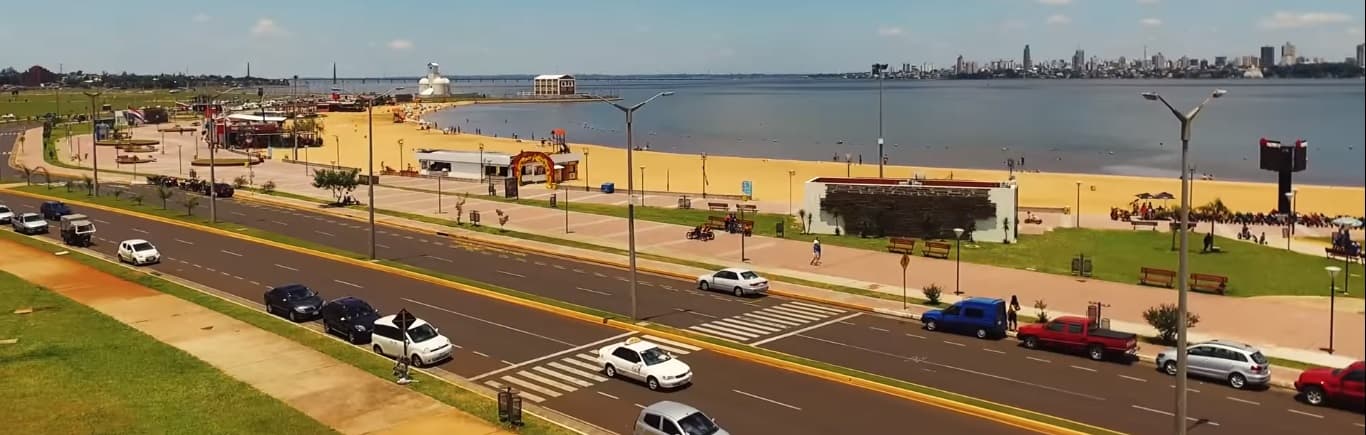 Encarnación riverfront on the Paraná