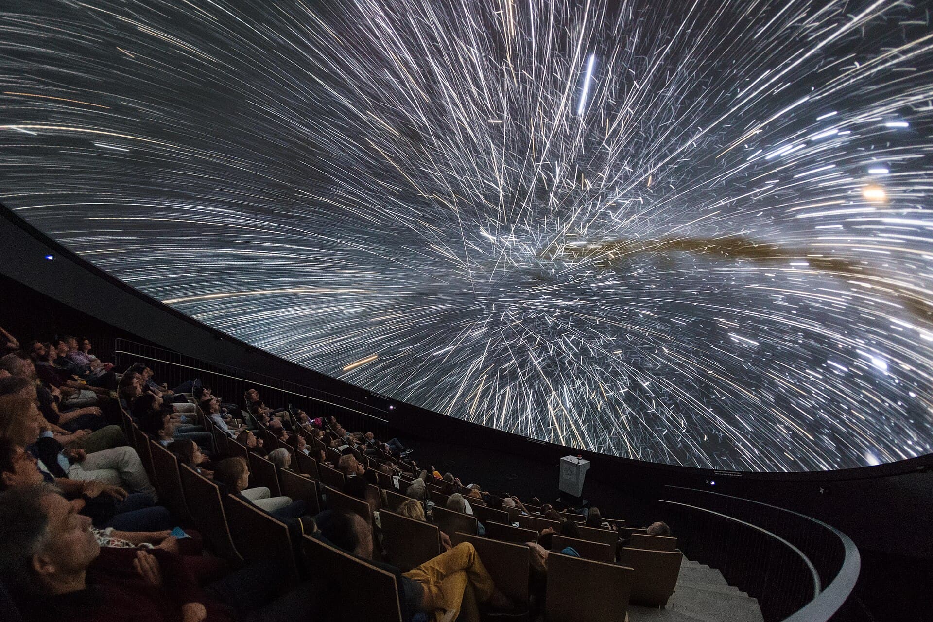 The planetarium dome during a show