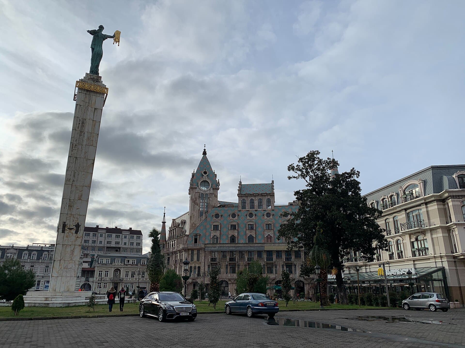 Europe Square and the Medea Statue