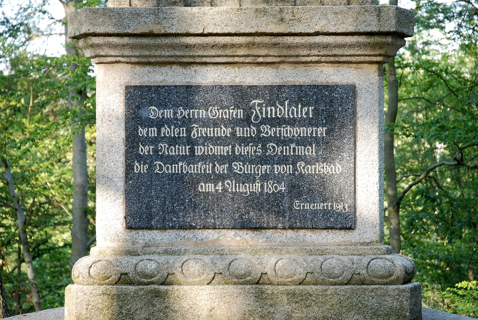 The Findlater Obelisk, Karlovy Vary