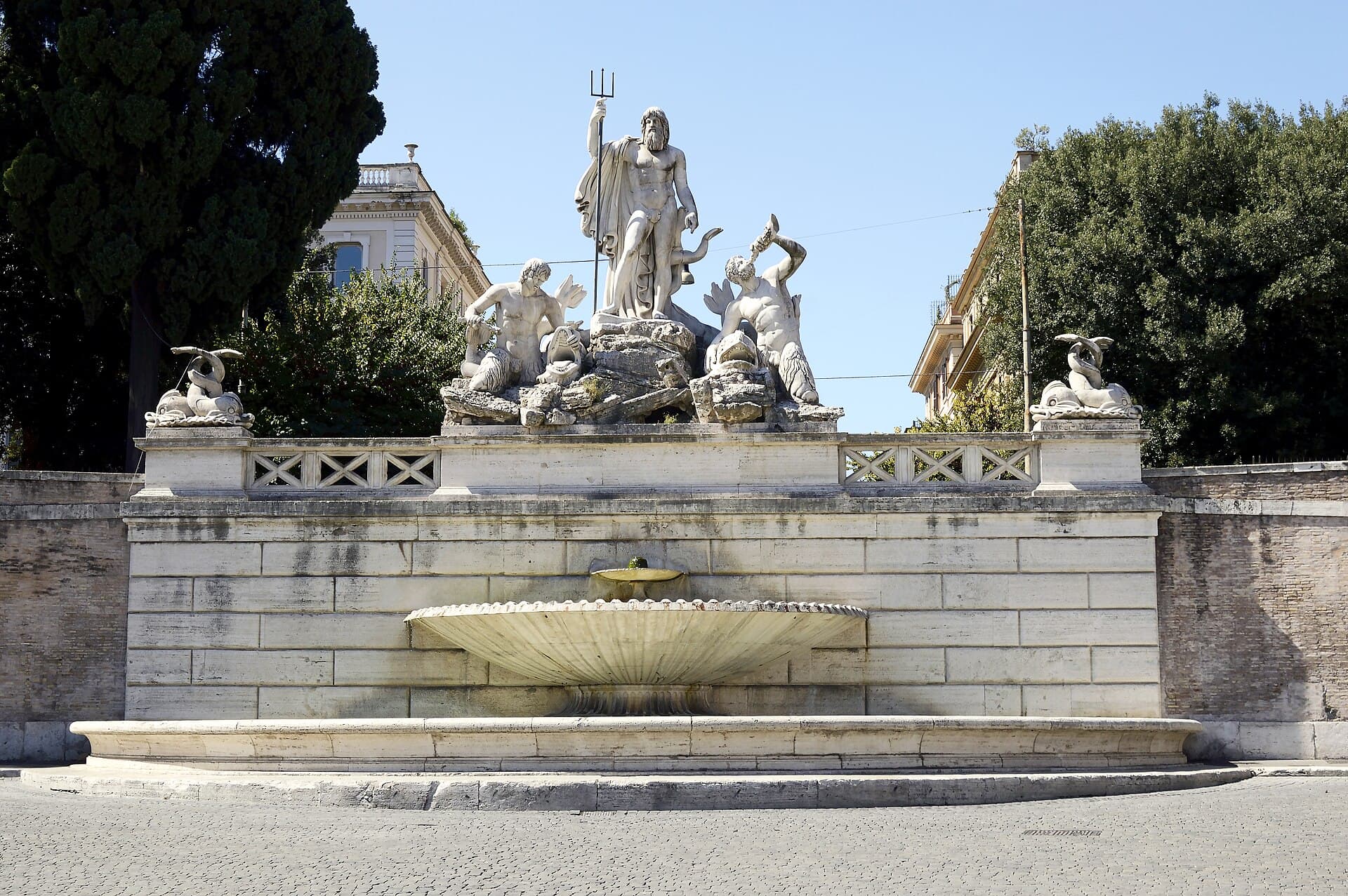Fontana del Nettuno, Piazza del Popolo, Rome