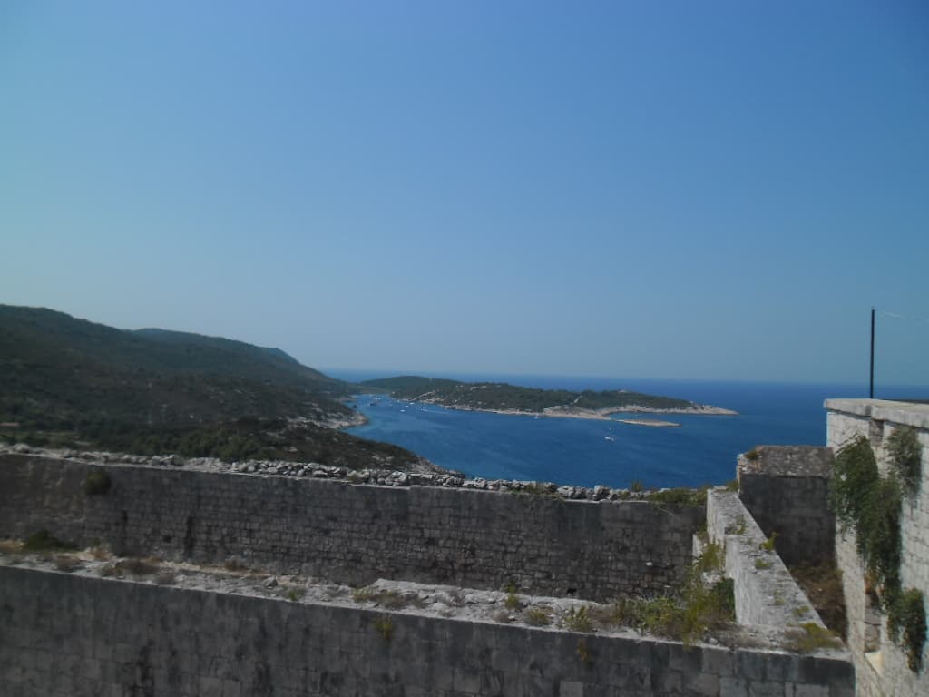 The British Fort George above Vis town