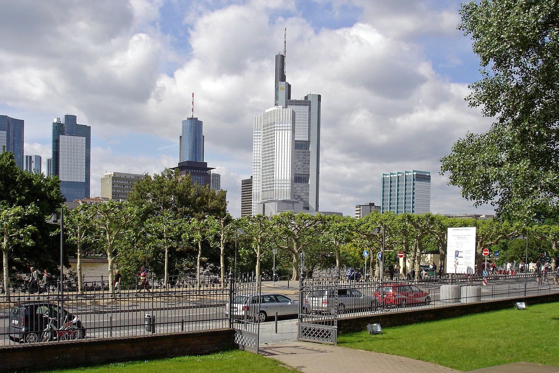 The finance towers bounding the district to the north