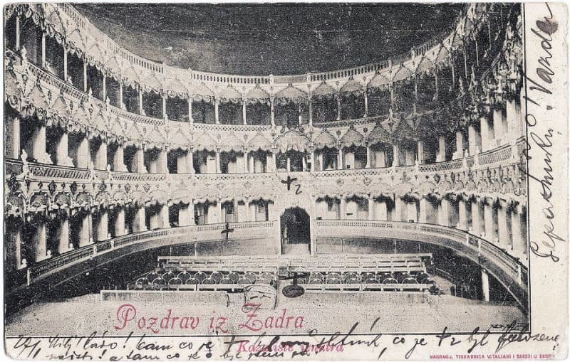 The national theatre in Zadar, formerly known as the Teatro Verdi