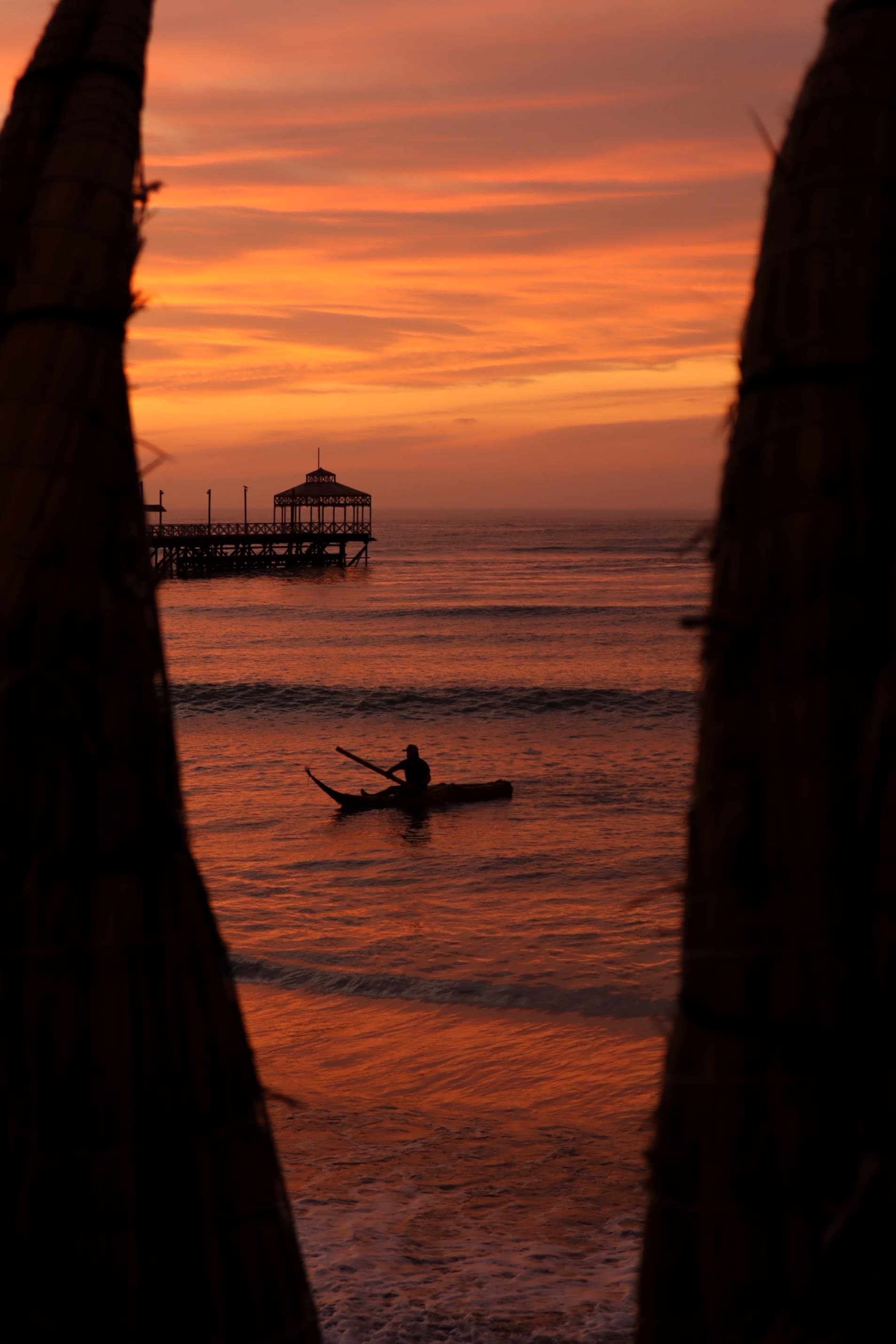 Reed boats on Huanchaco beach