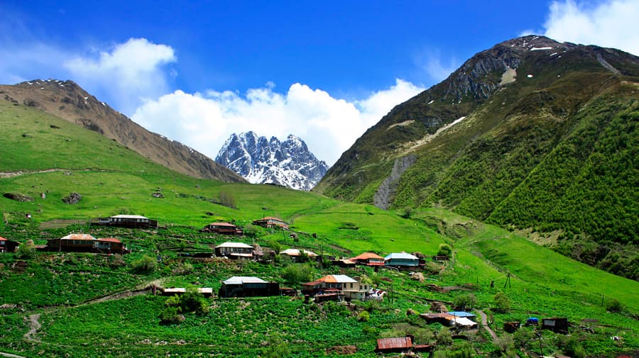 Juta Village and the Chaukhi Mountains