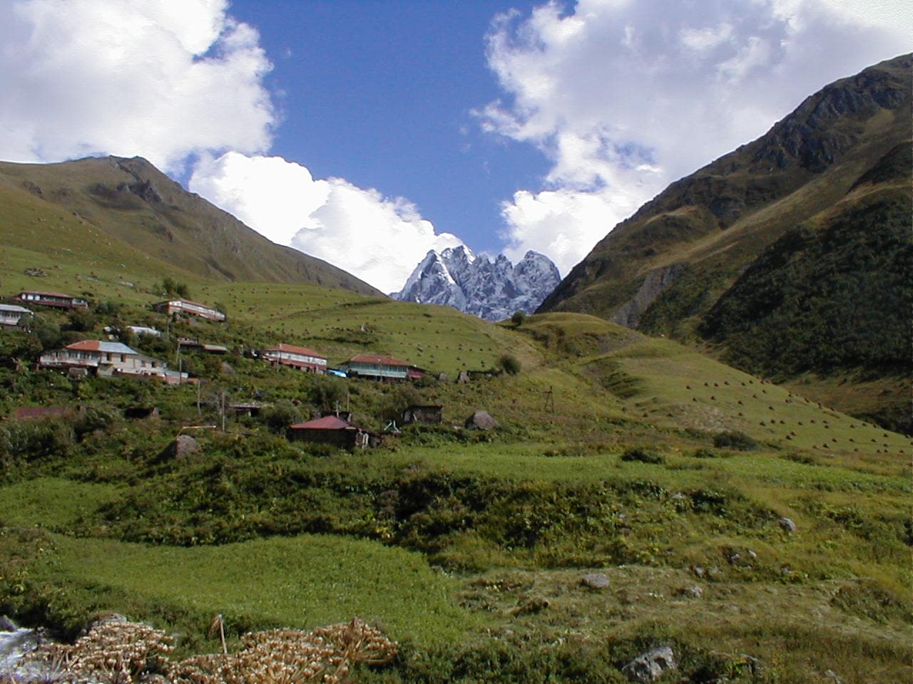 Juta Village and the Chaukhi Mountains