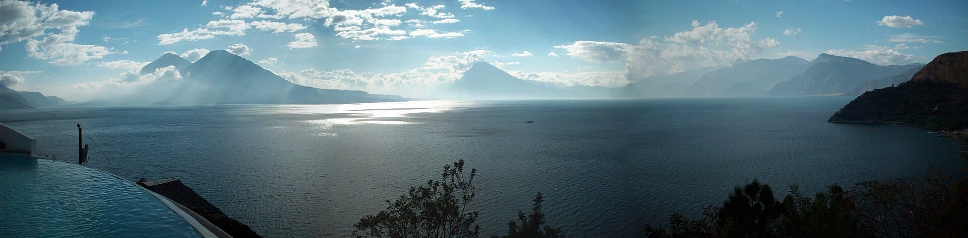 Lake Atitlán and its volcanoes