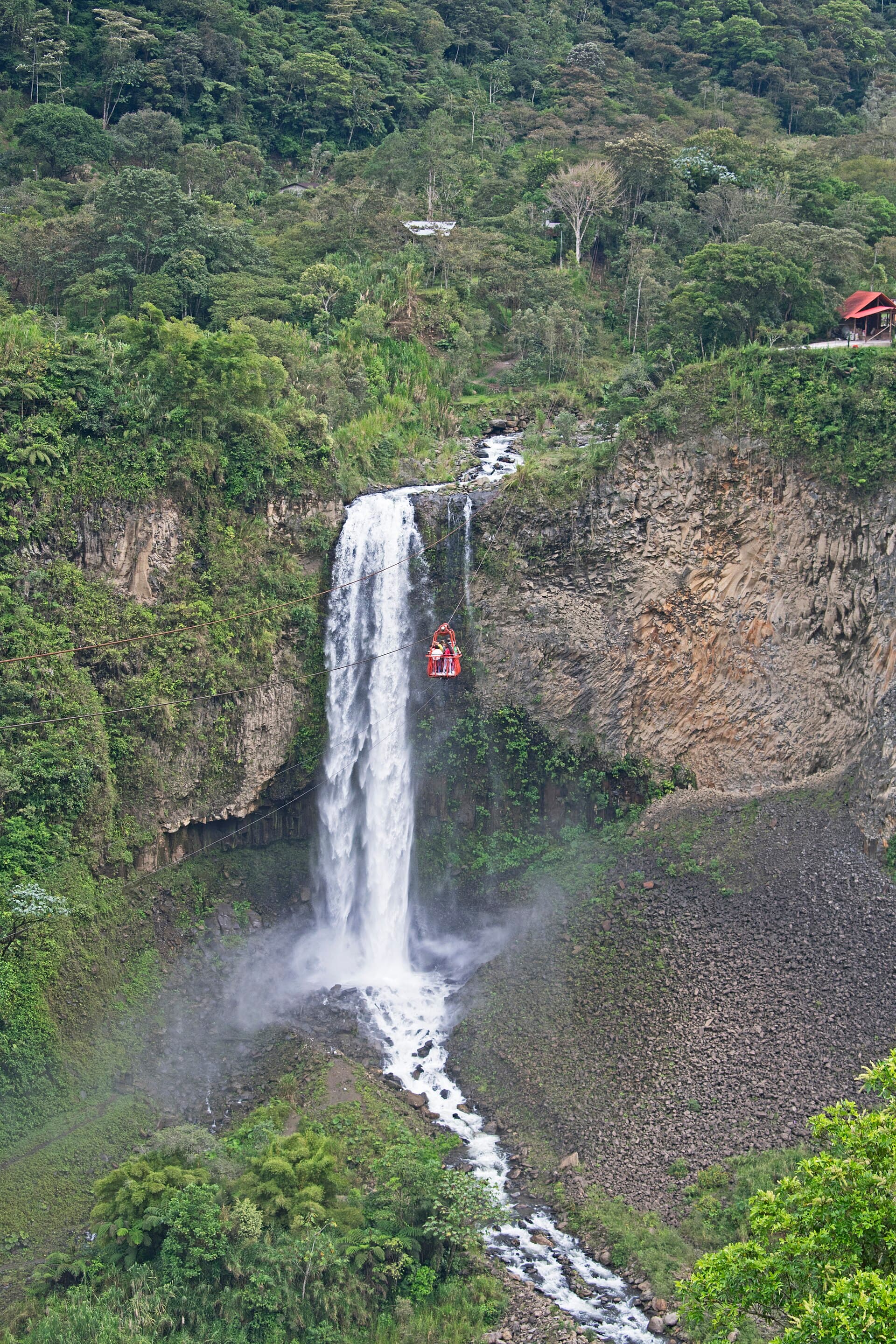 Manto de la Novia waterfall near Baños
