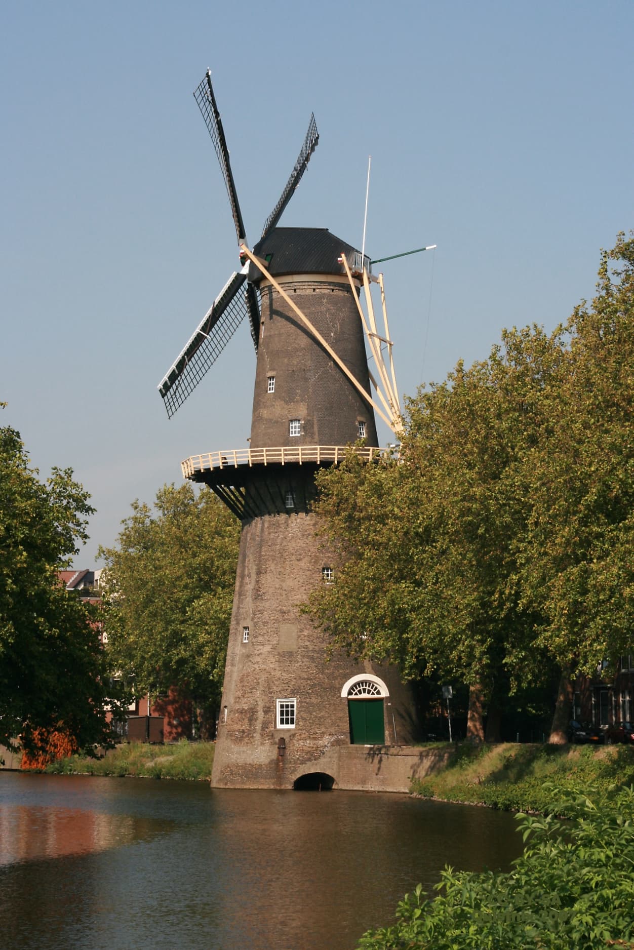 De Walvisch Windmill in Schiedam, Rotterdam