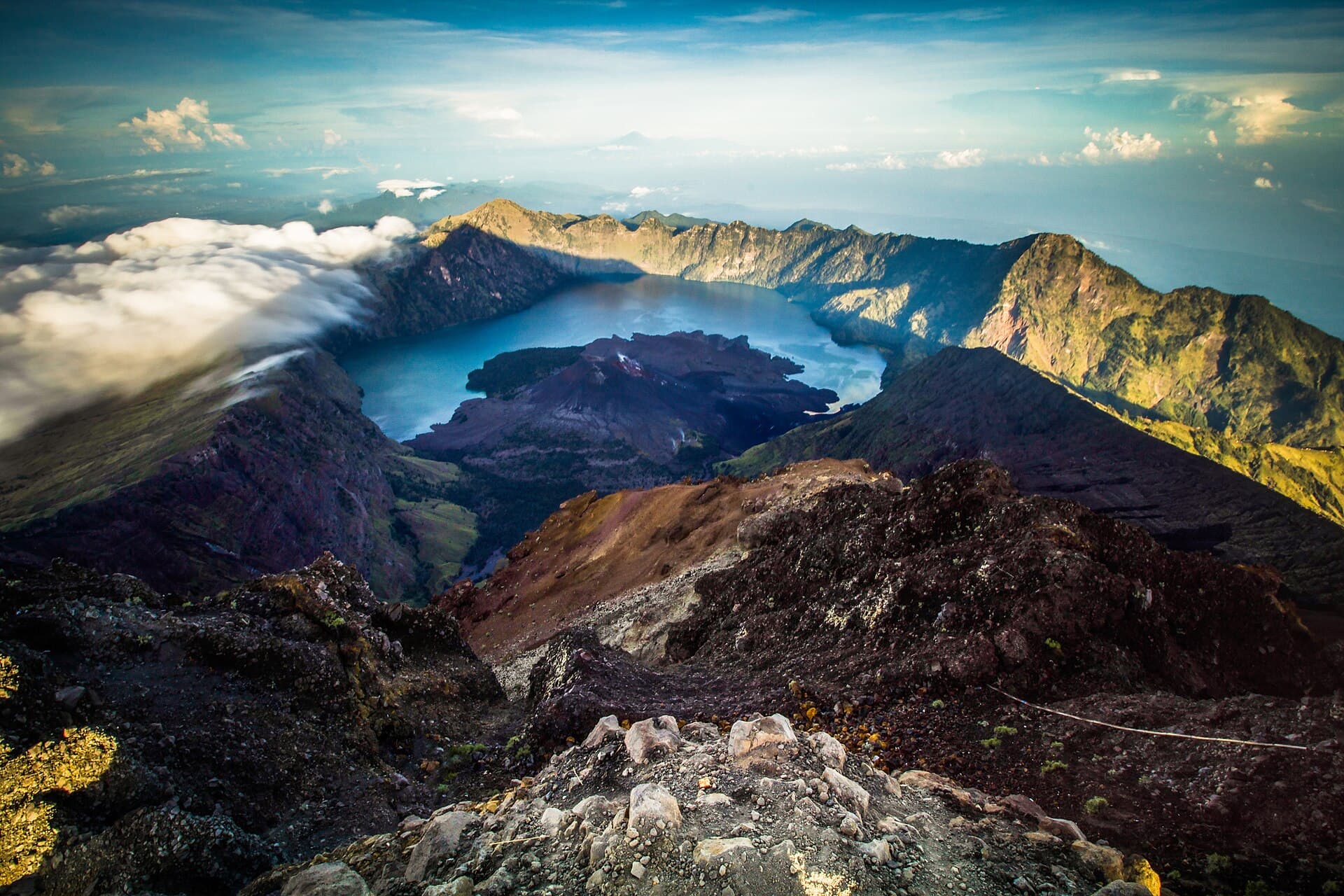 Mount Rinjani and Segara Anak Lake, Lombok