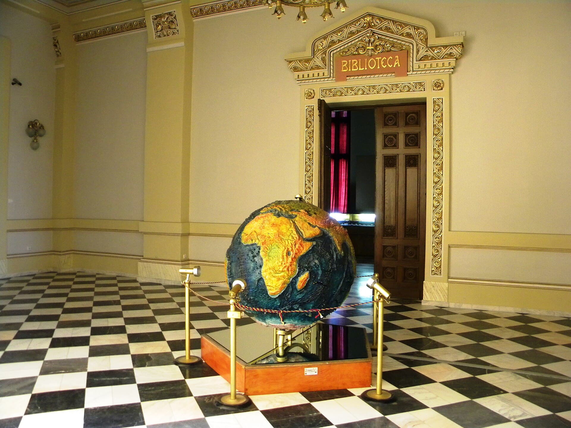 A display hall inside the museum
