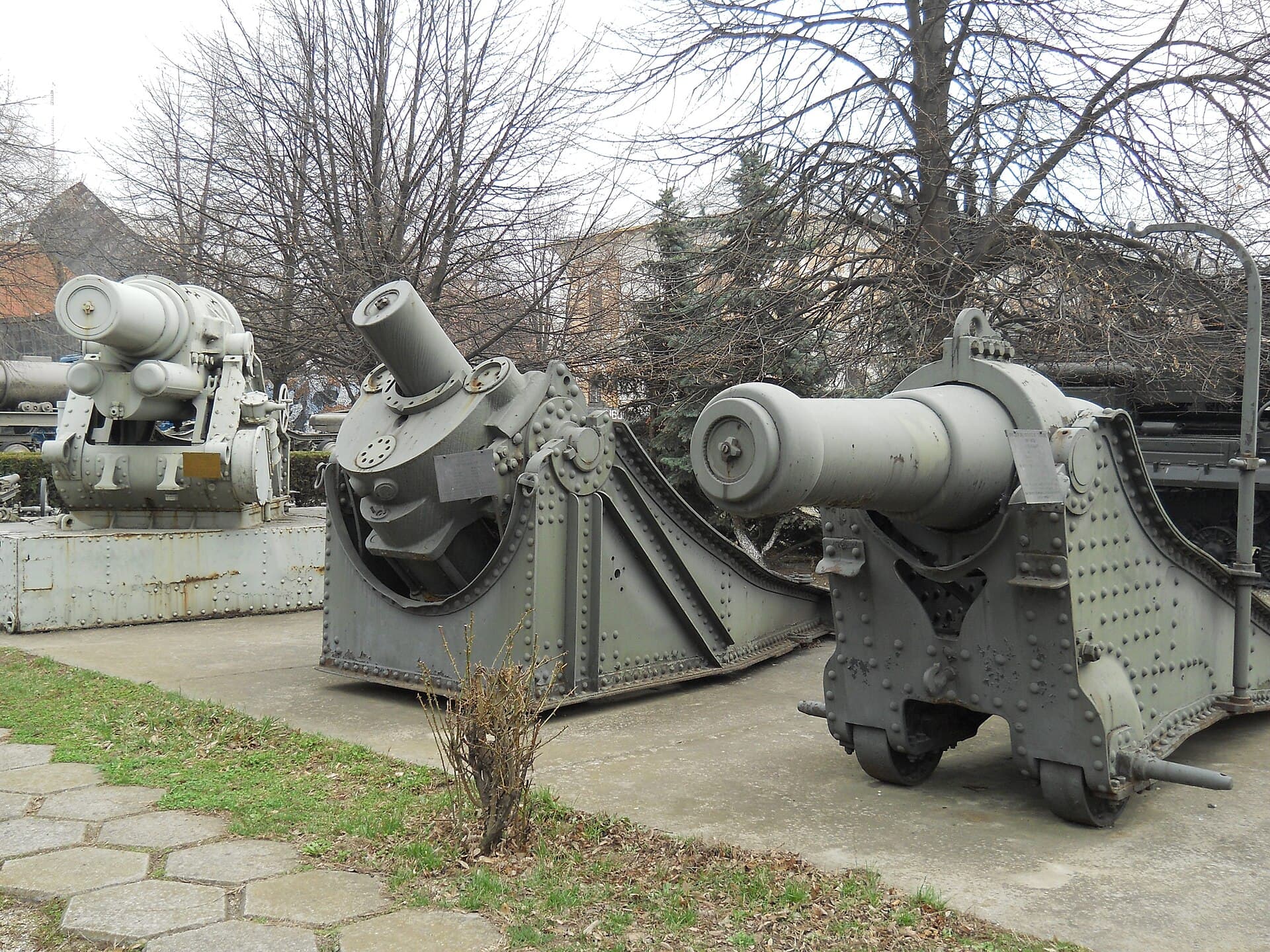 Artillery in the open yard