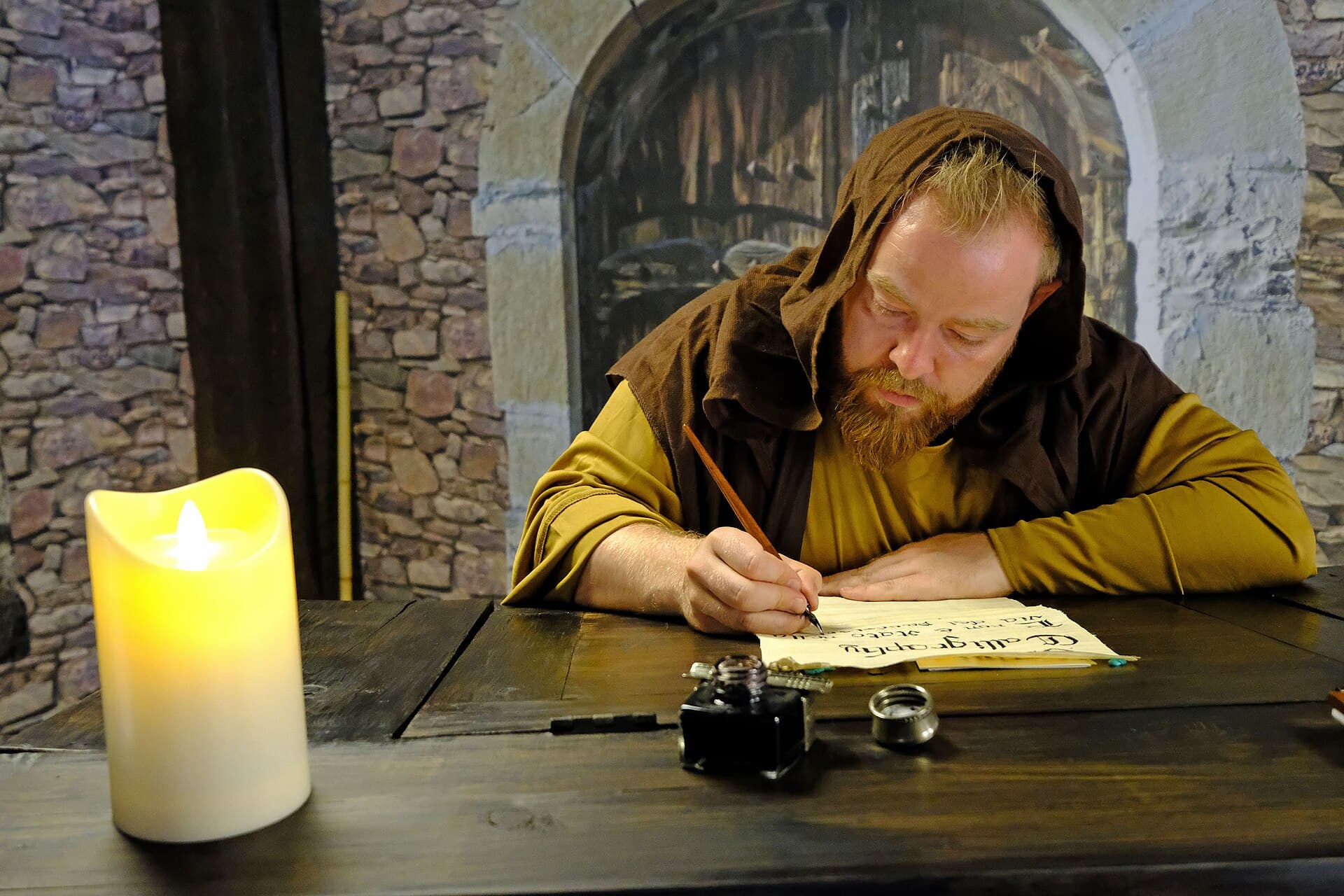 A display on copying manuscripts by hand