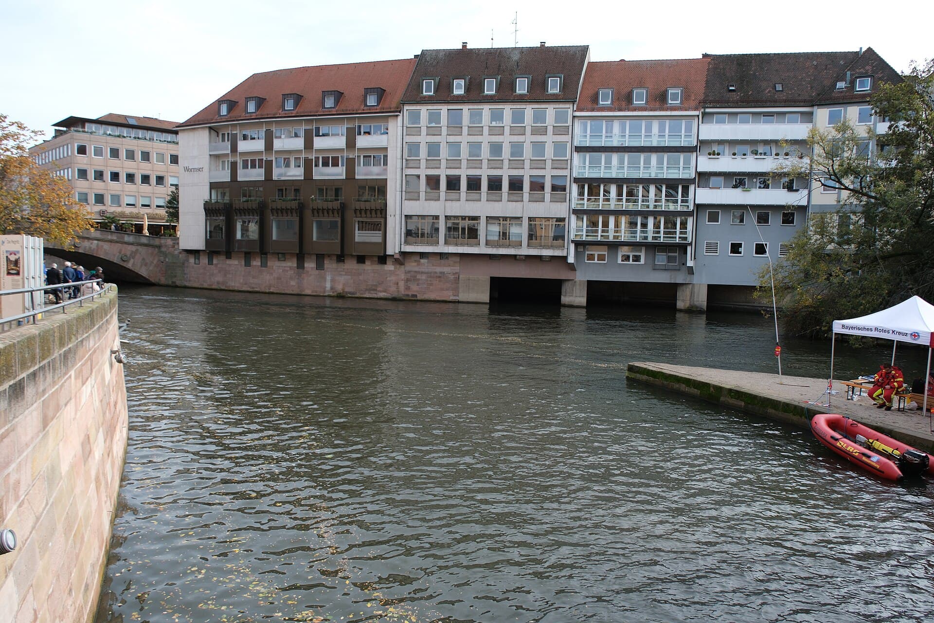 The old town along the river Pegnitz