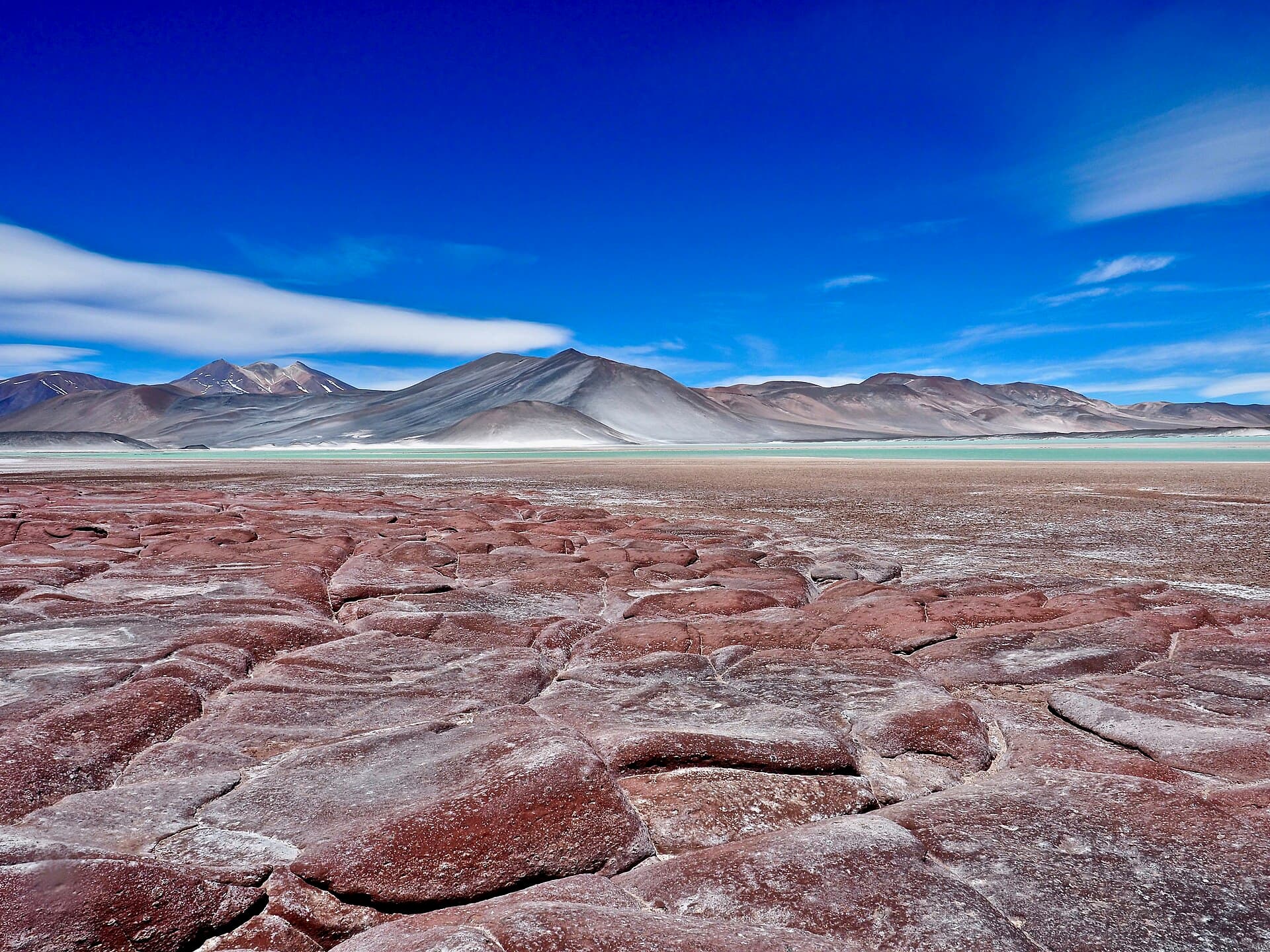 Piedras Rojas on the Aguas Calientes salt flat