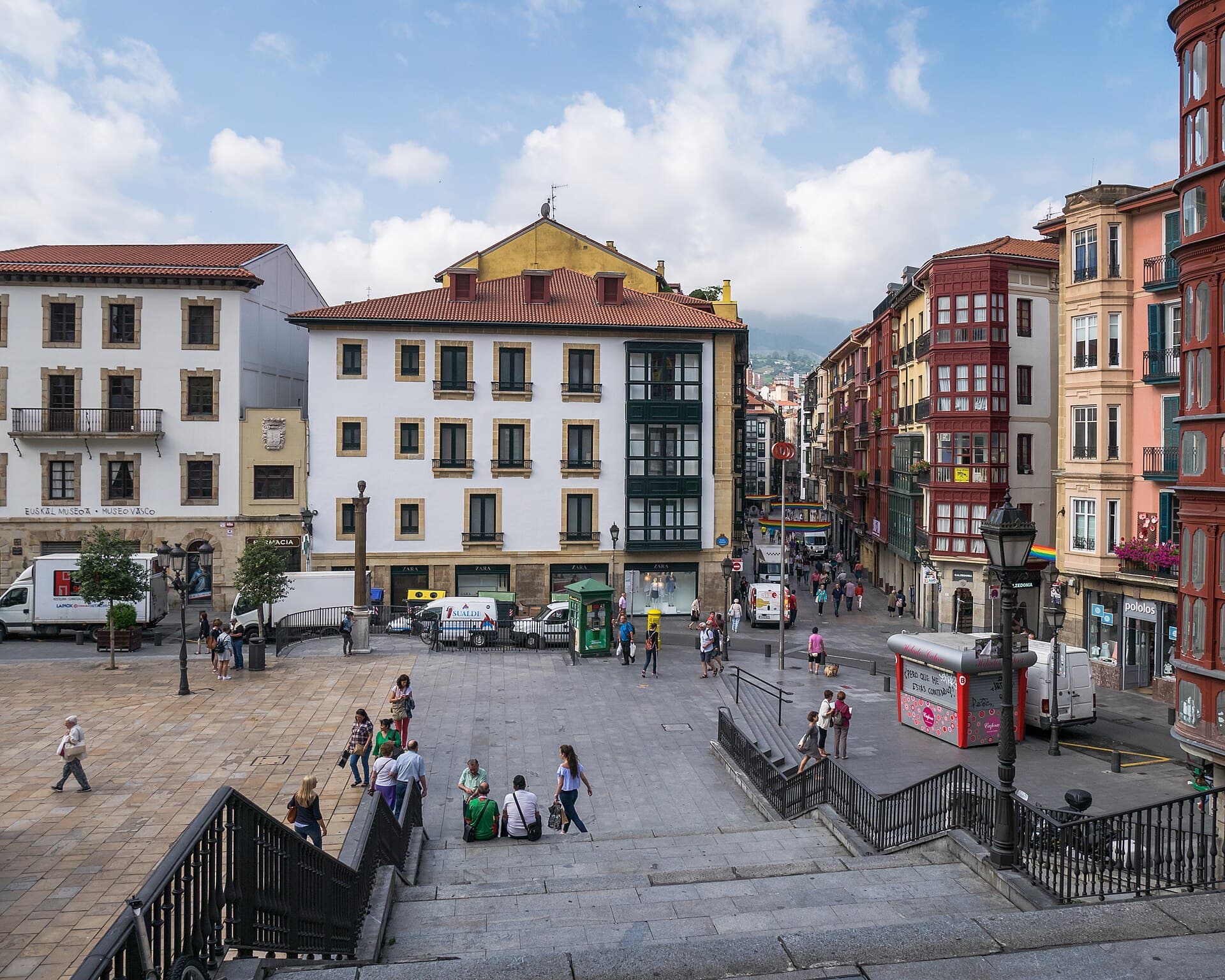 Plaza Miguel de Unamuno in the old town of Bilbao