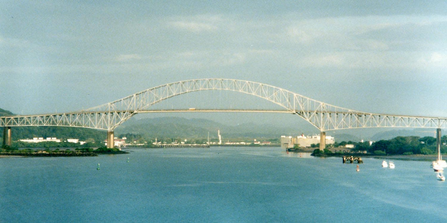 Bridge of the Americas over the canal