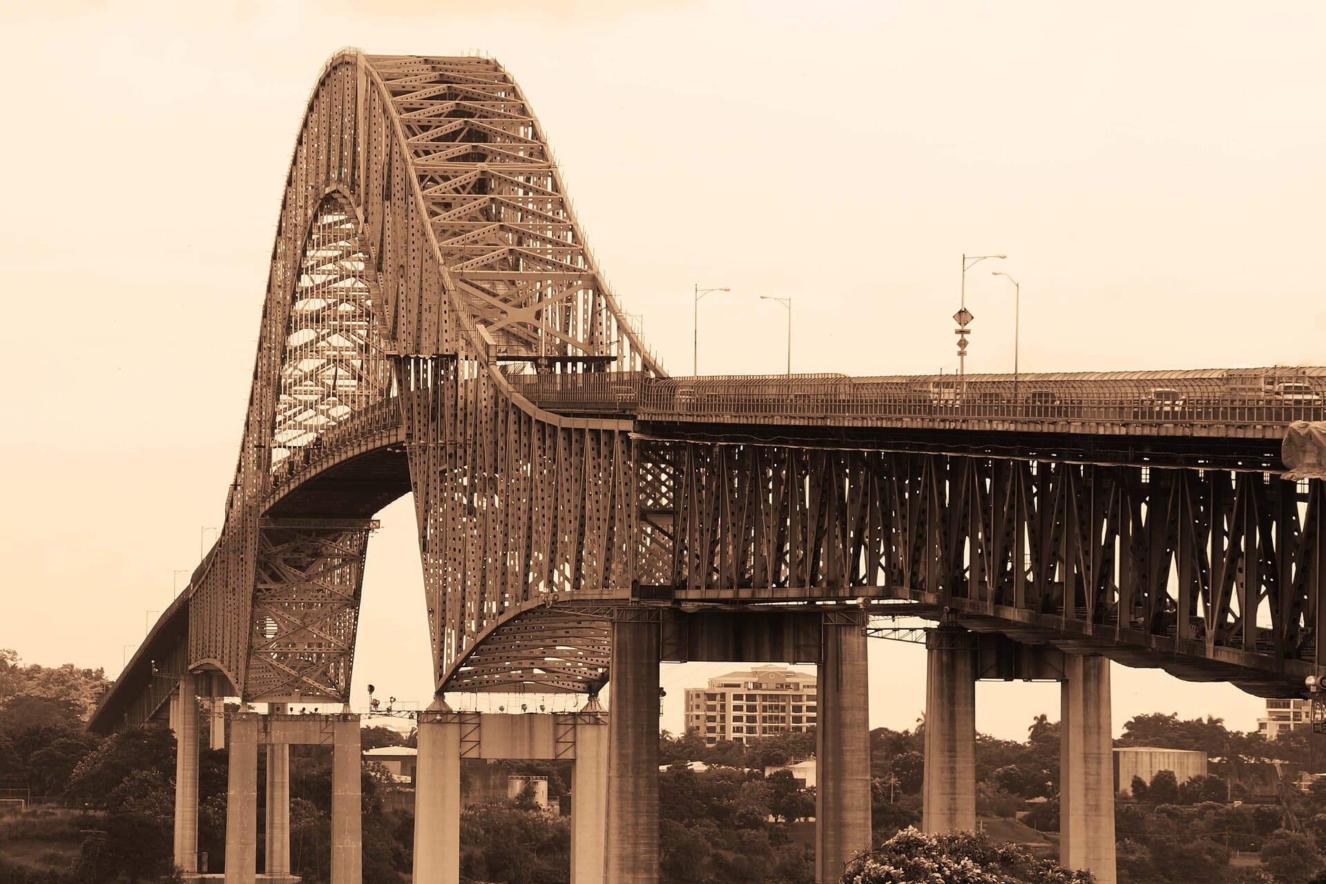 Bridge of the Americas over the canal