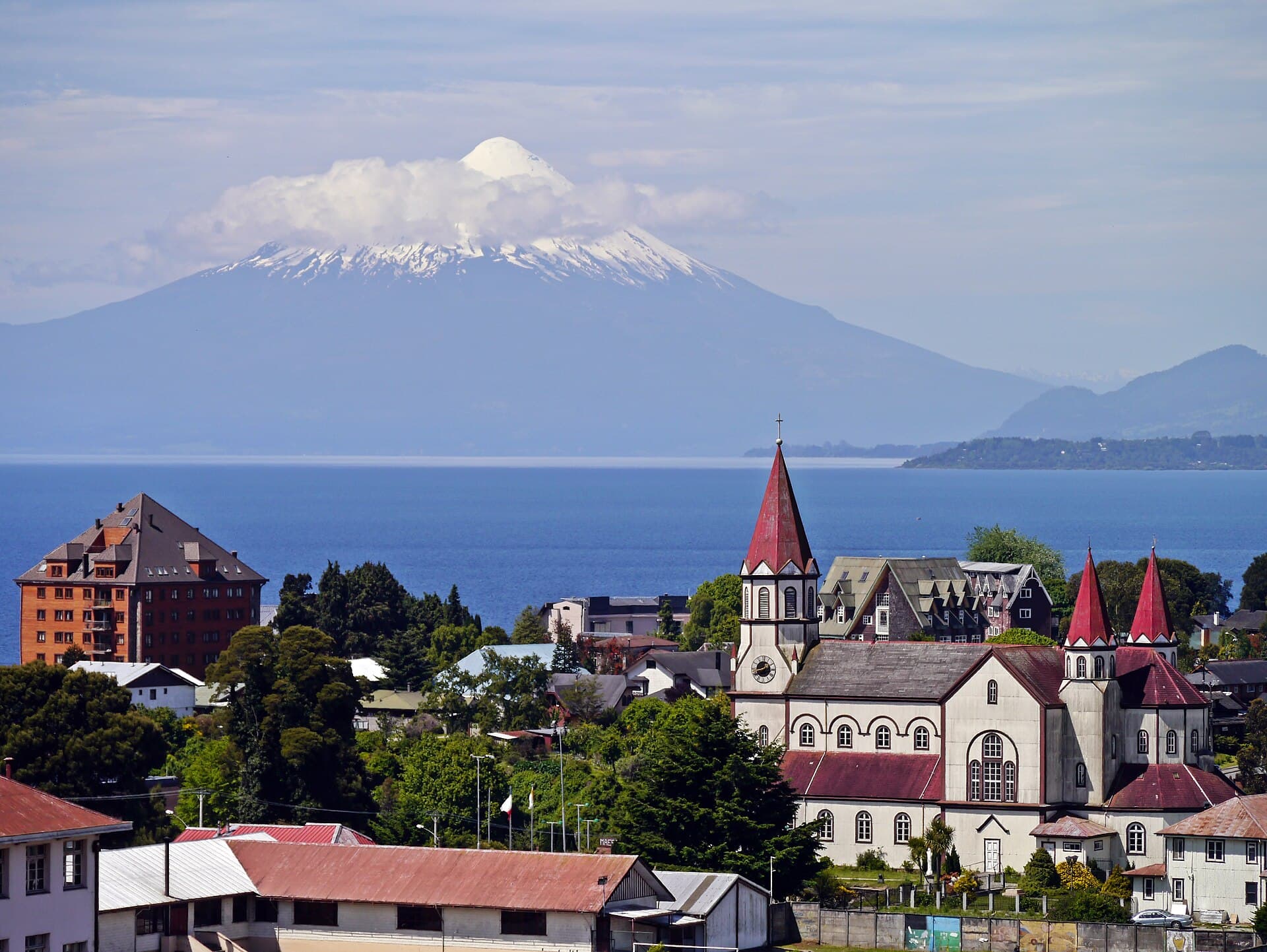 Puerto Varas waterfront on Lake Llanquihue