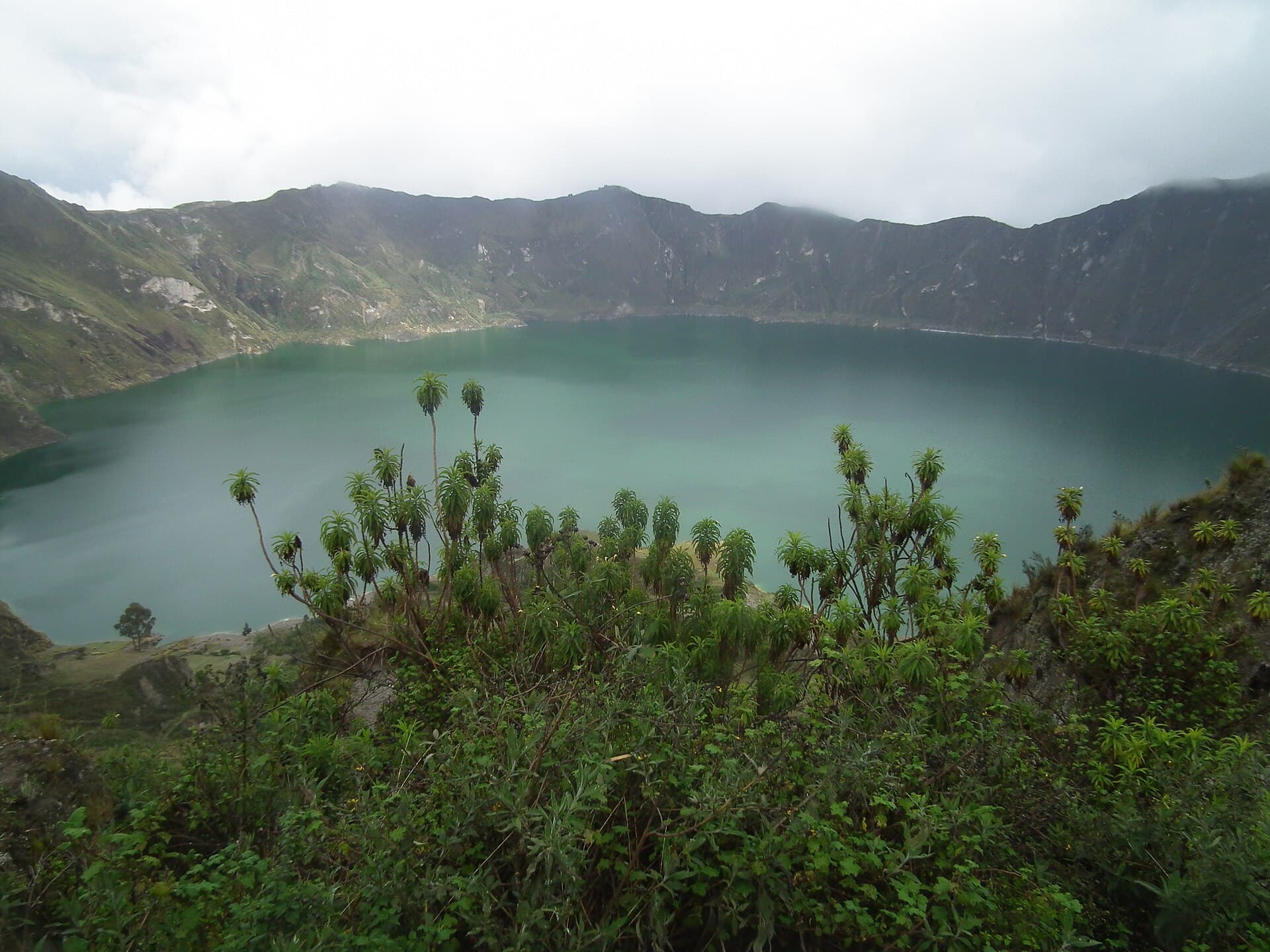 Quilotoa crater lake
