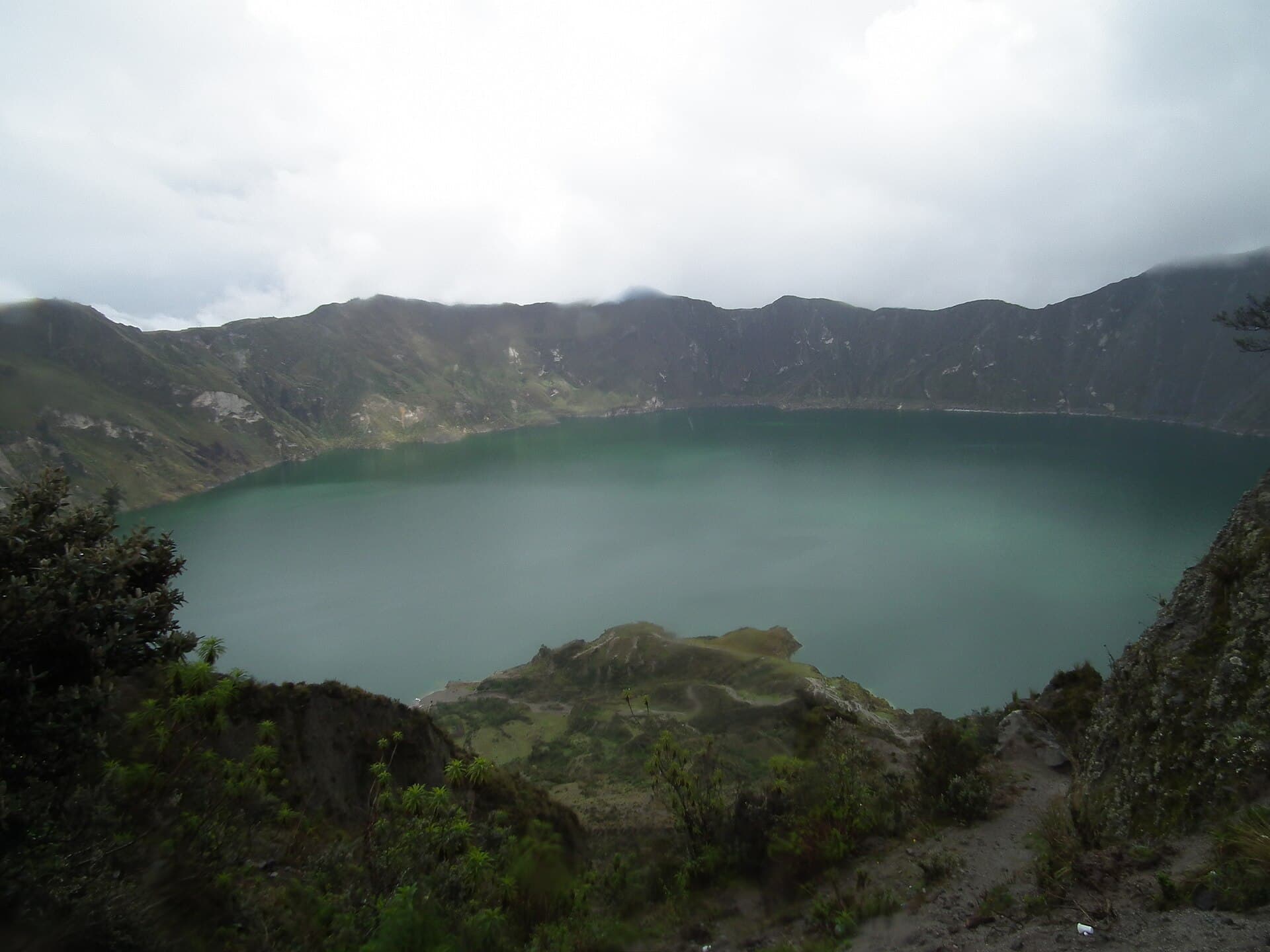 Quilotoa crater lake