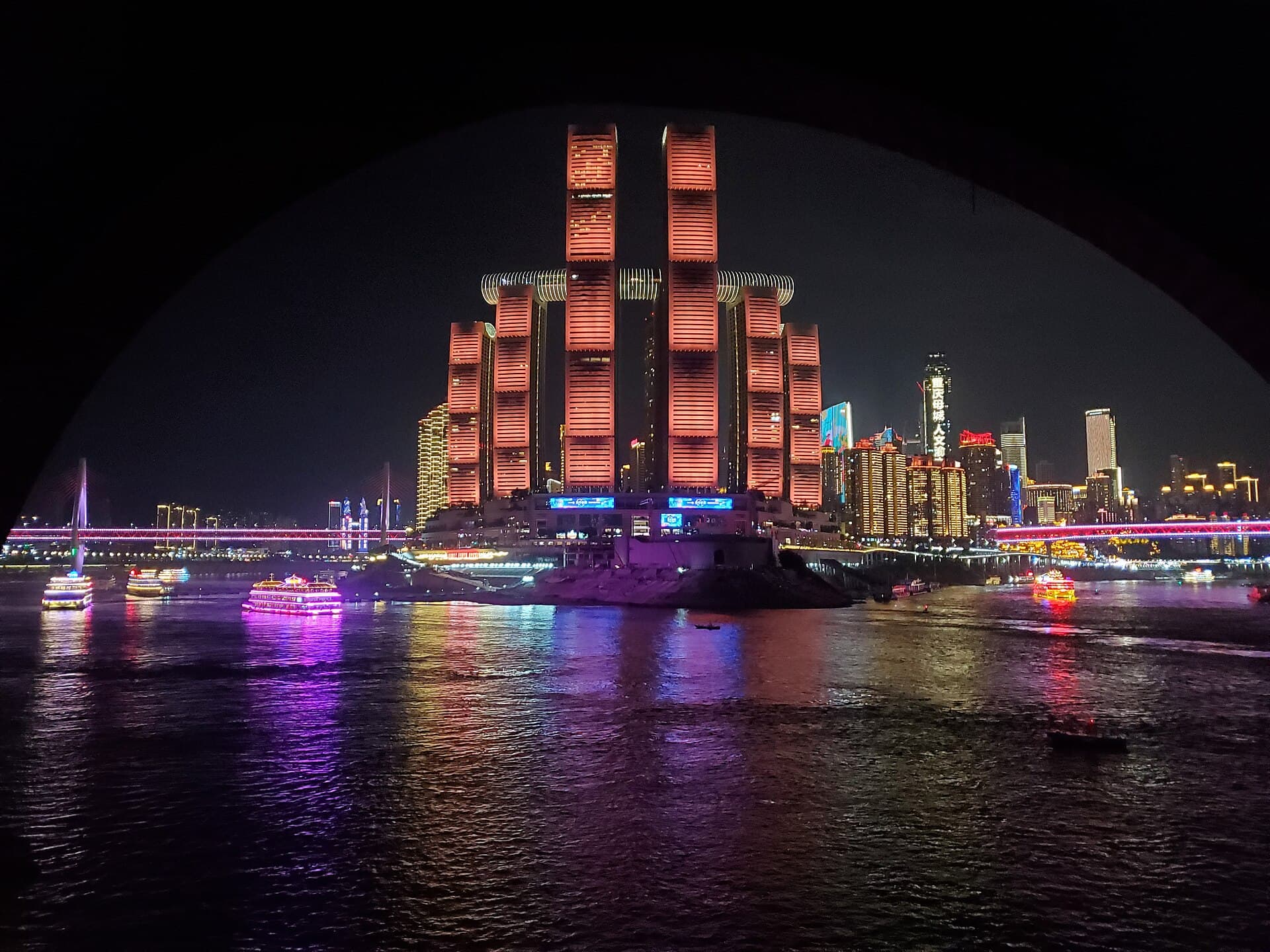 Raffles City and the Crystal Skybridge