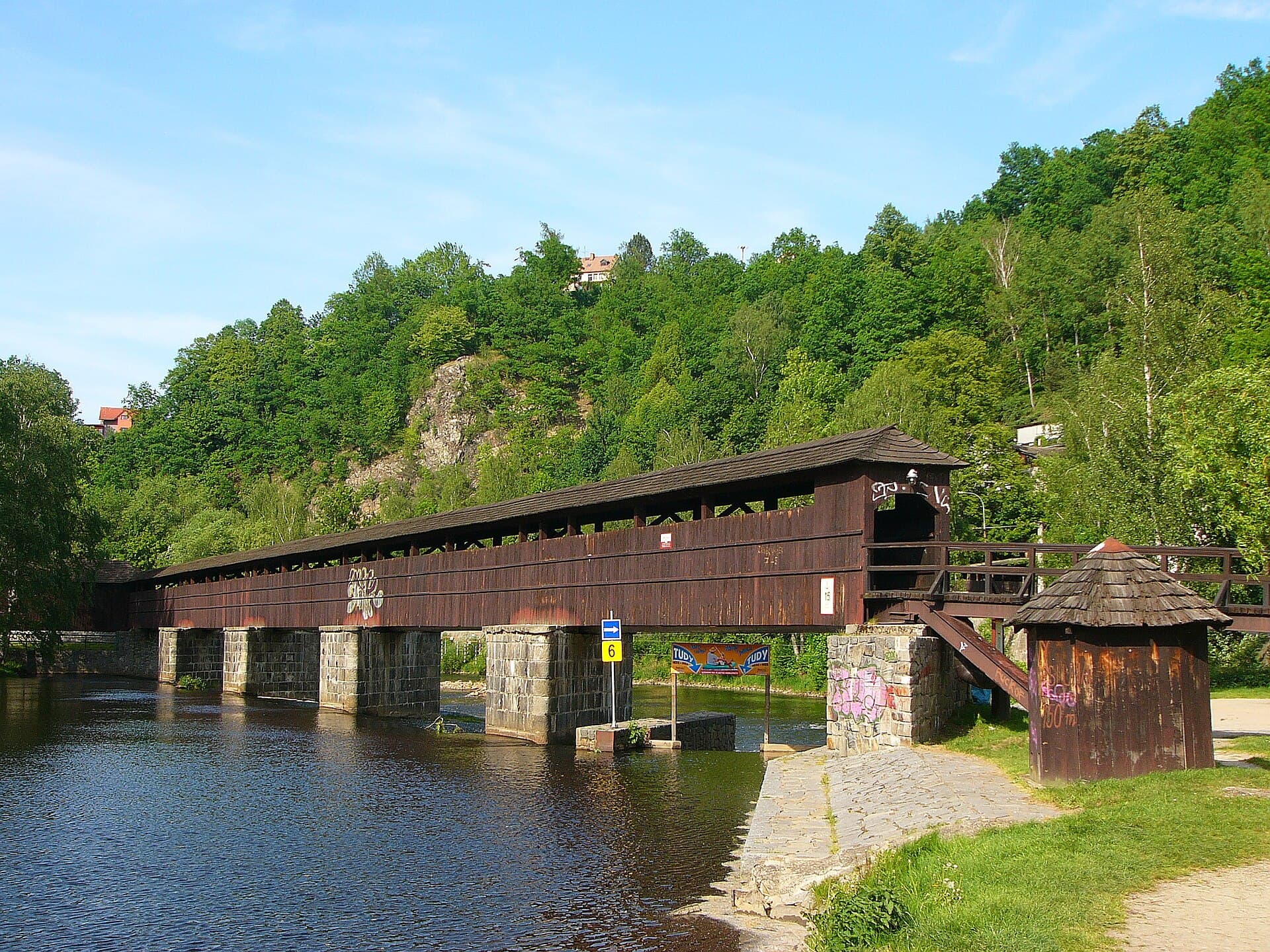 The Rechle Wooden Bridge, Český Krumlov