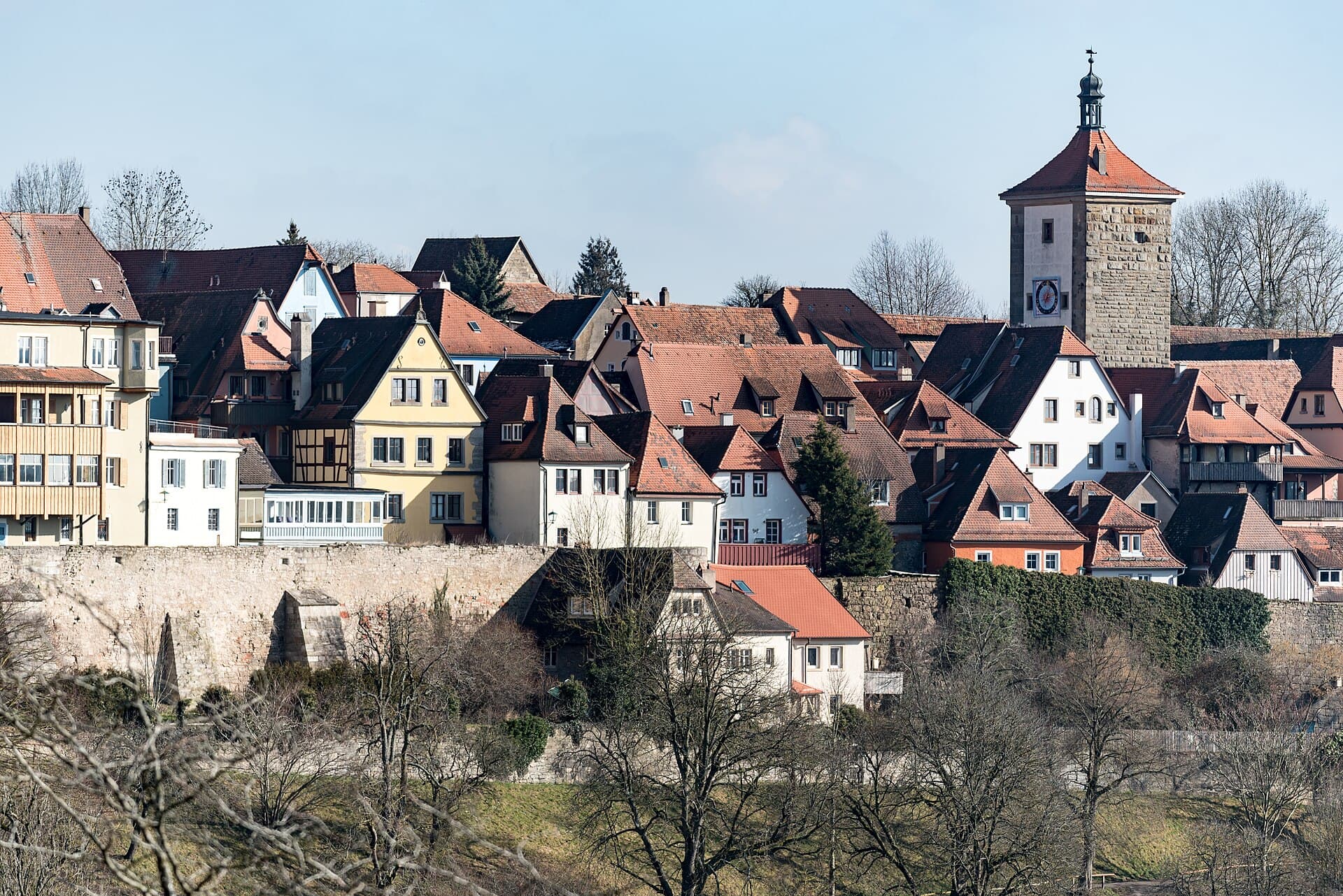 The town walls of Rothenburg