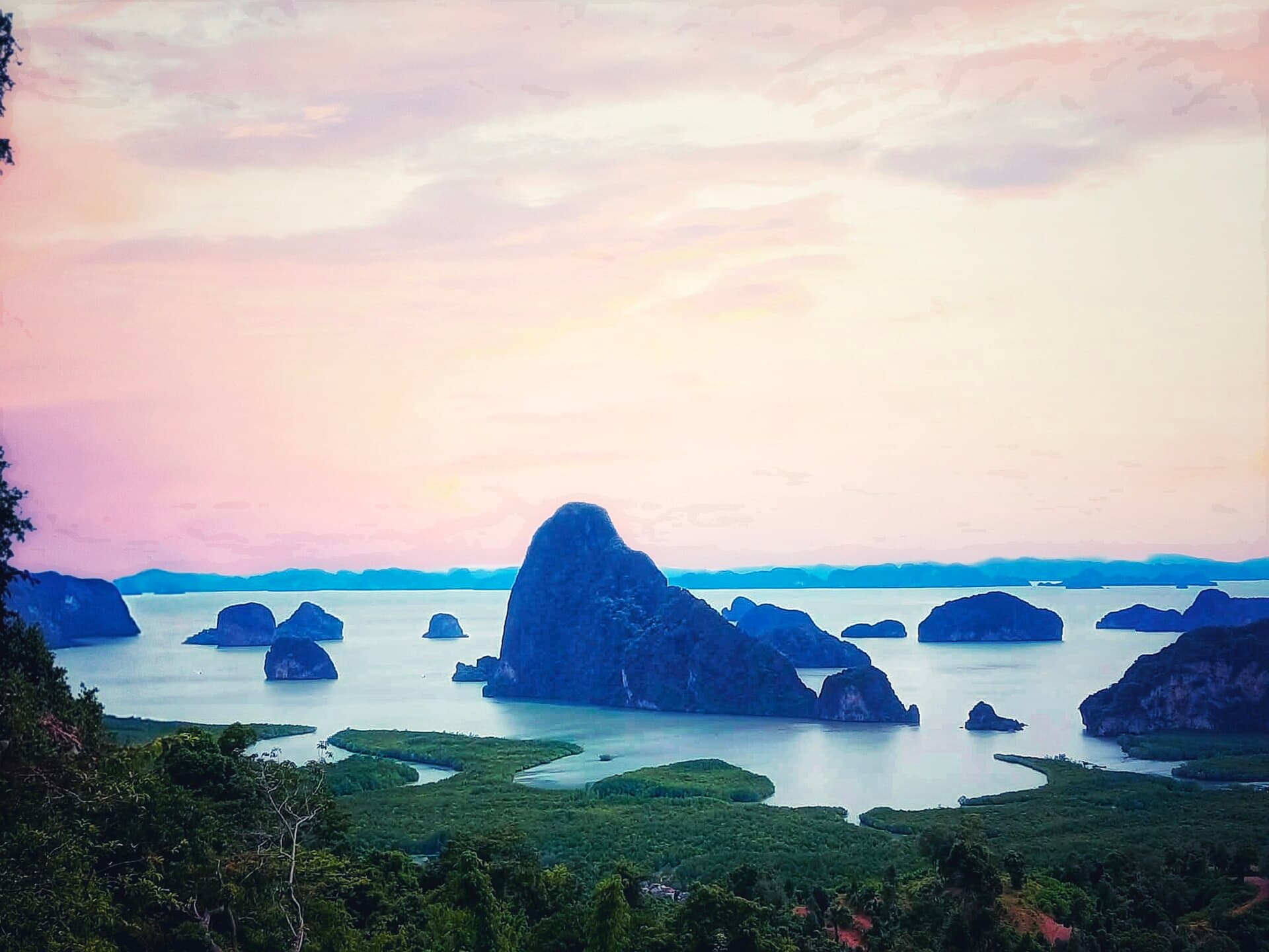 View from Samet Nangshe over Phang Nga Bay